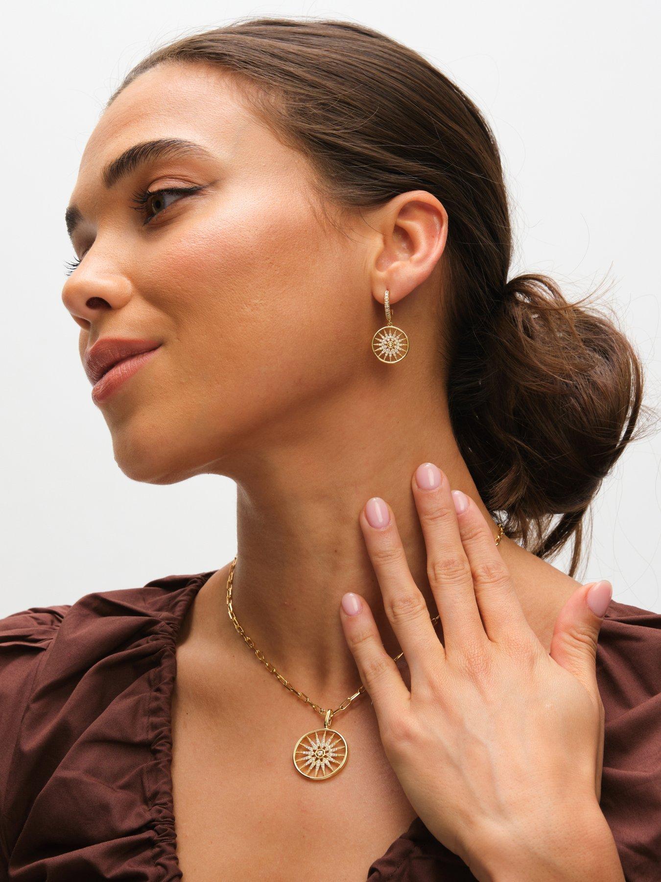 inicio-14k-gold-plated-celestial-charm-chain-necklacenbspback