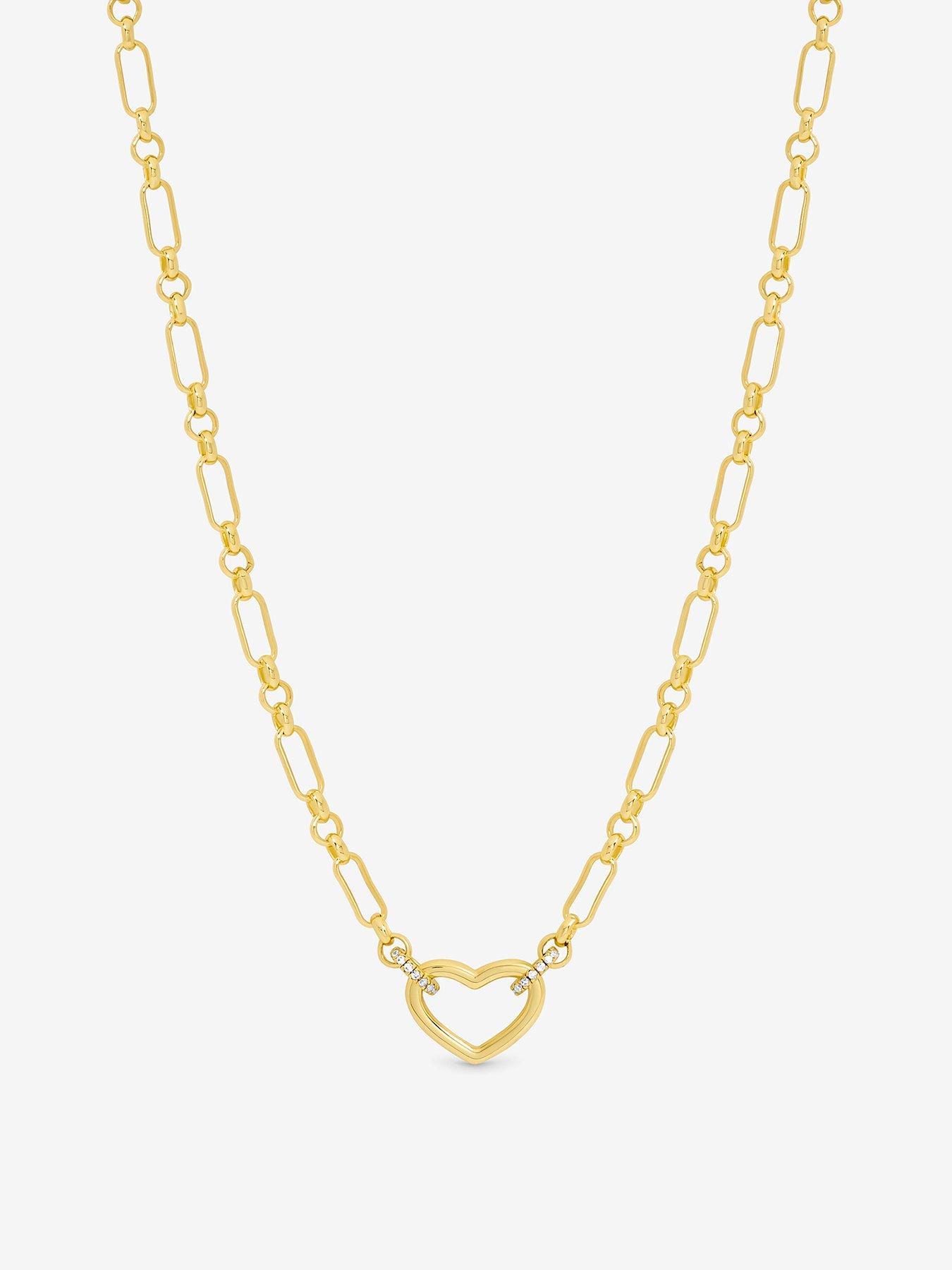 inicio-14k-gold-plated-and-pave-heart-chain-necklace