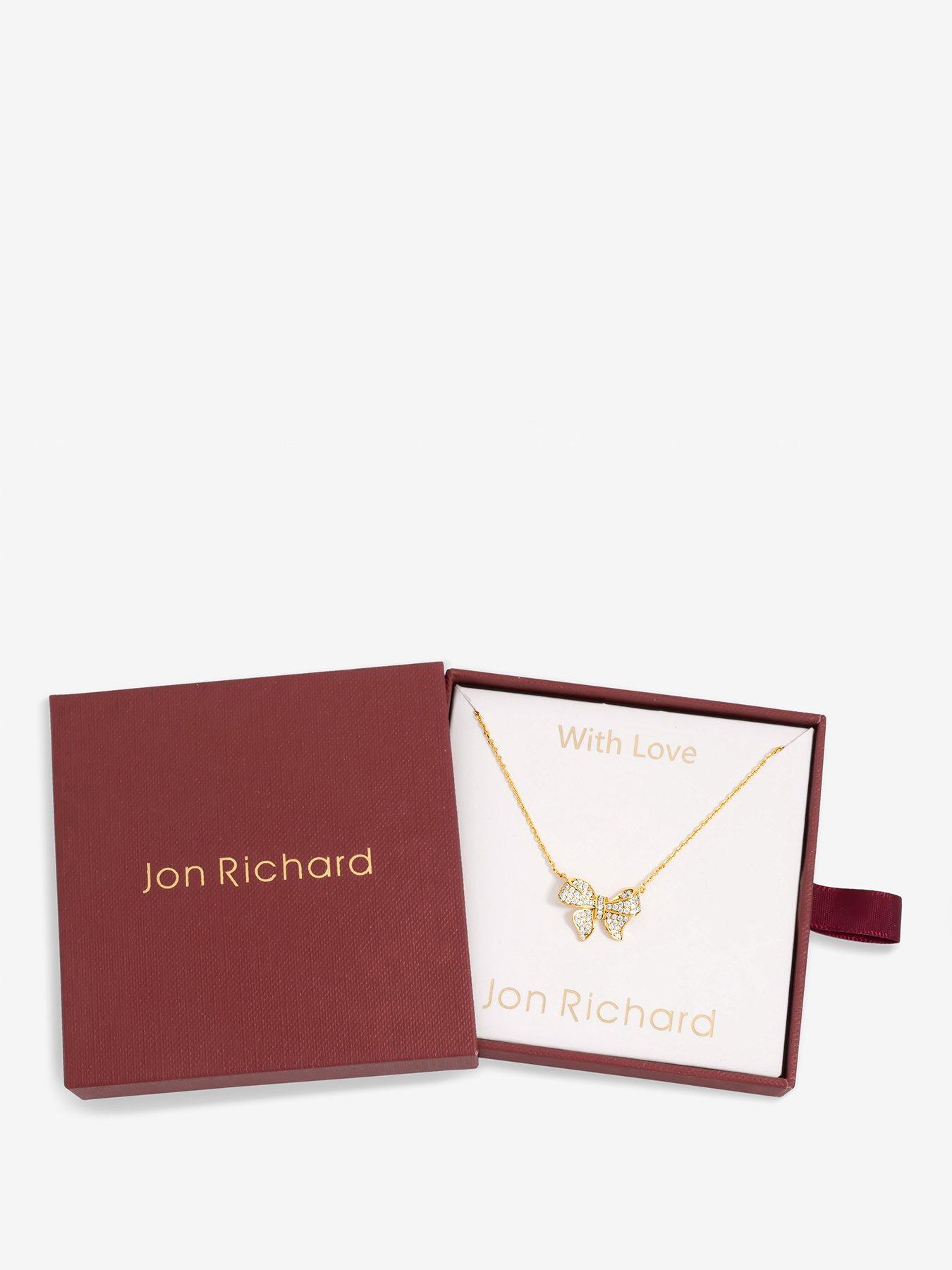 Jon Richard 18K Gold Plate Bow Pendant - Gift Box