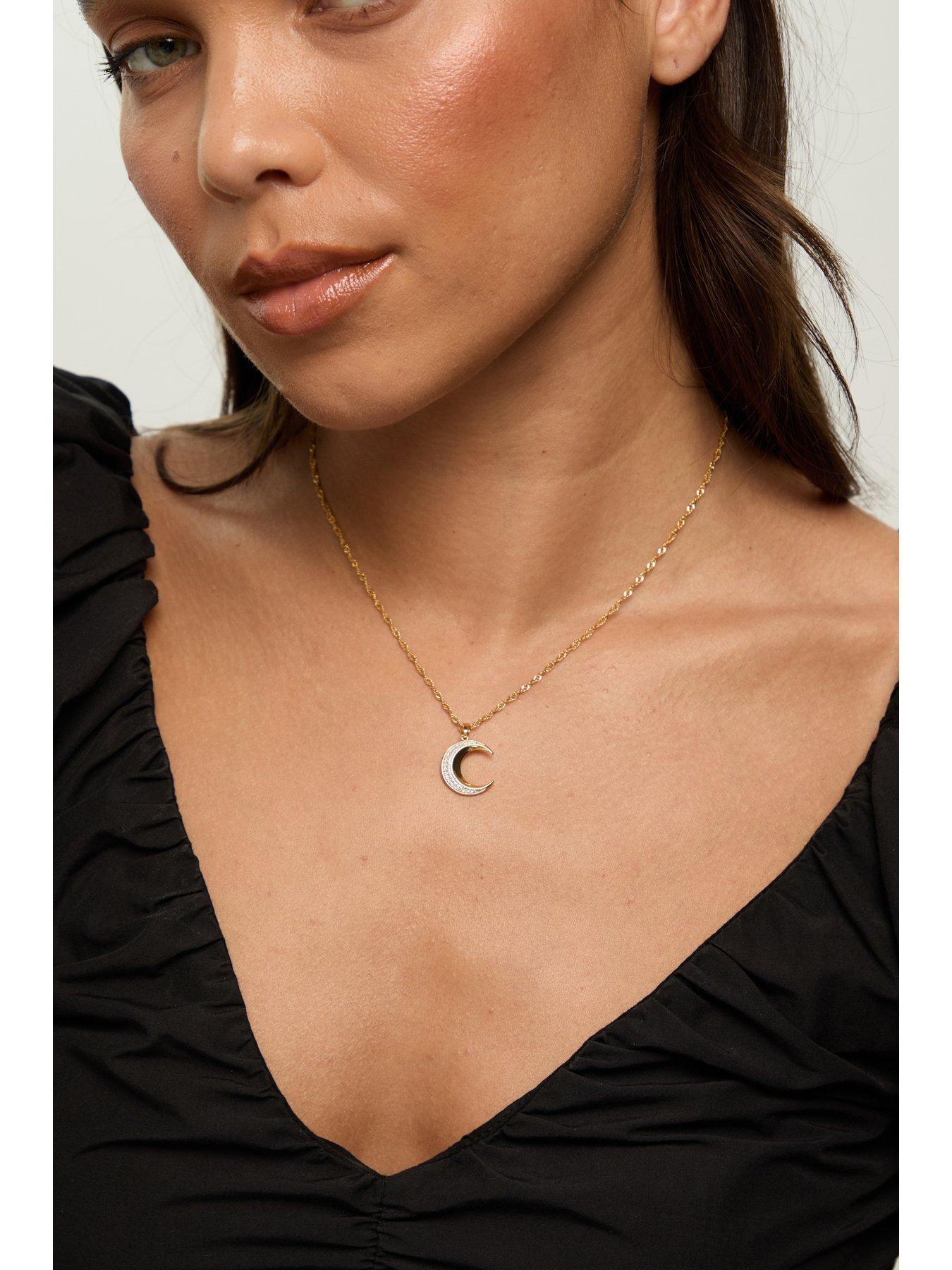 Image 2 of 4 of Jon Richard Jon Richard 18K Gold Plated Celestial Pendant - Gift Box