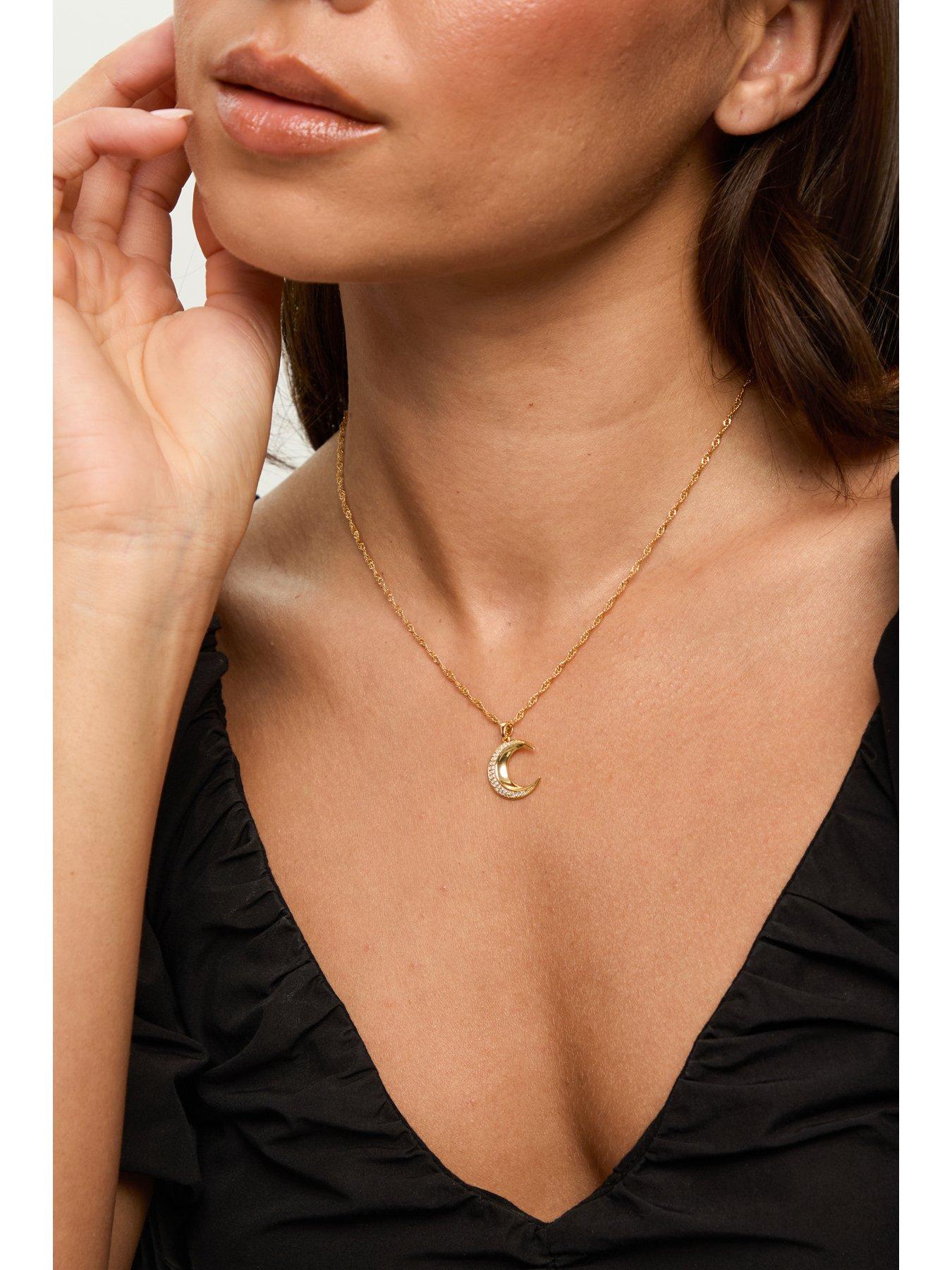 Image 4 of 4 of Jon Richard Jon Richard 18K Gold Plated Celestial Pendant - Gift Box