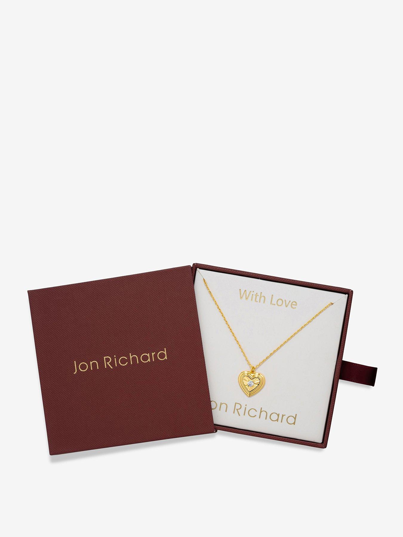 Jon Richard Jon Richard 18K Gold Plated Heart Pedant - Gift Box