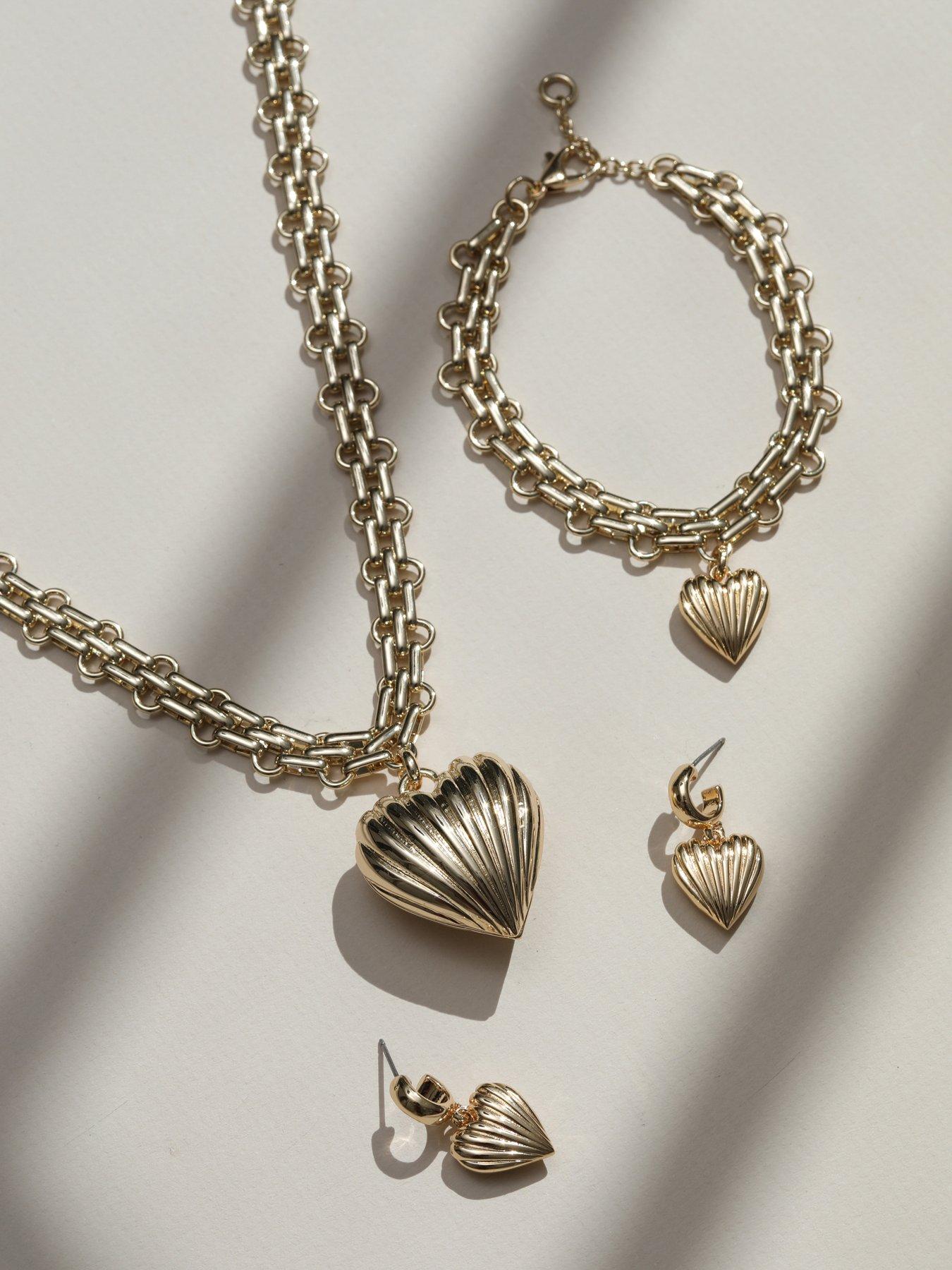 Image 2 of 2 of Mood Gold Ridged Heart Bracelet&nbsp;