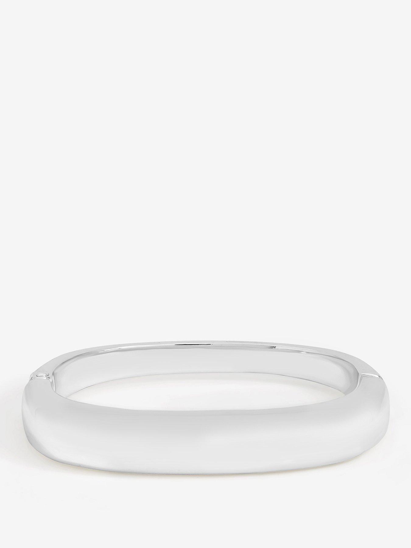 jon-richard-silver-plated-polished-rectangular-banglefront