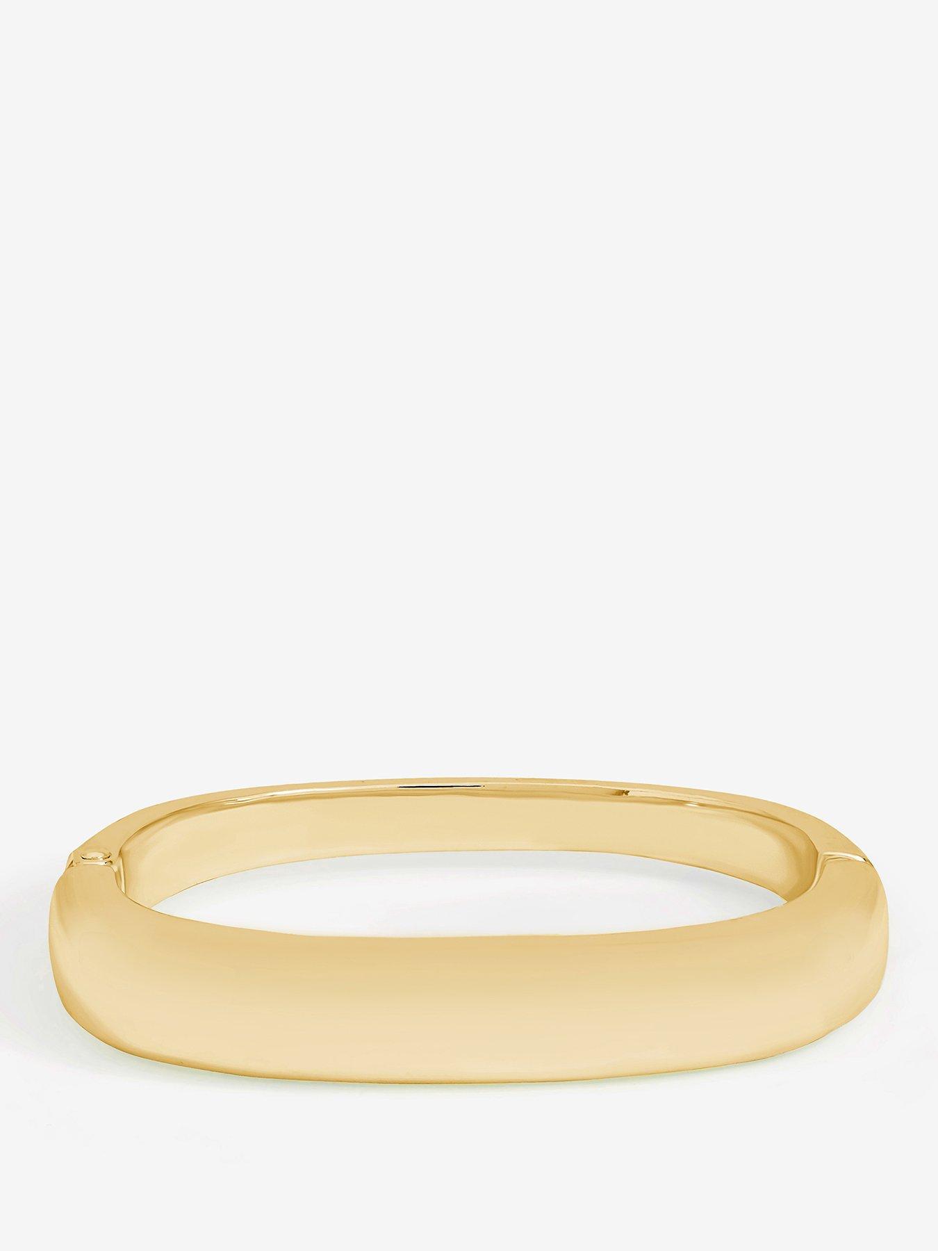 Image 1 of 3 of Jon Richard Gold Plated Polished Rectangular Bangle