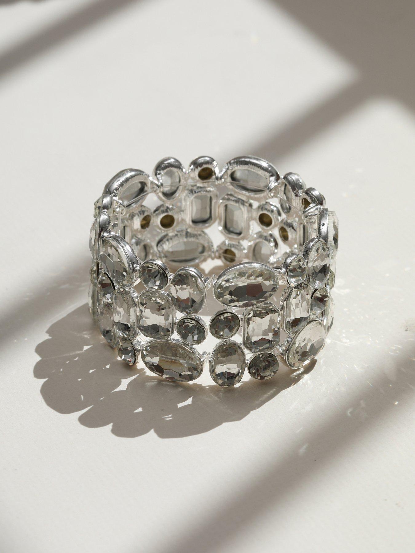 mood-silver-mixed-crystal-chunky-stretch-cuffstillFront