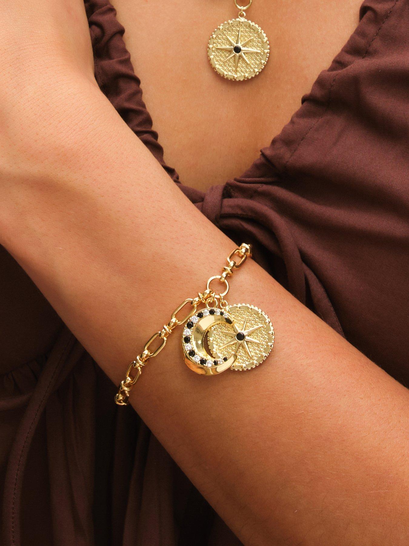 Image 3 of 3 of Inicio 14K Gold Plated Celestial Charm Bracelet