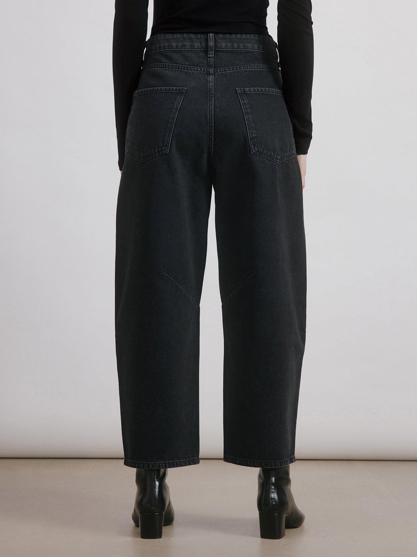 Image 2 of 4 of Albaray Barrel Leg Jeans - Black