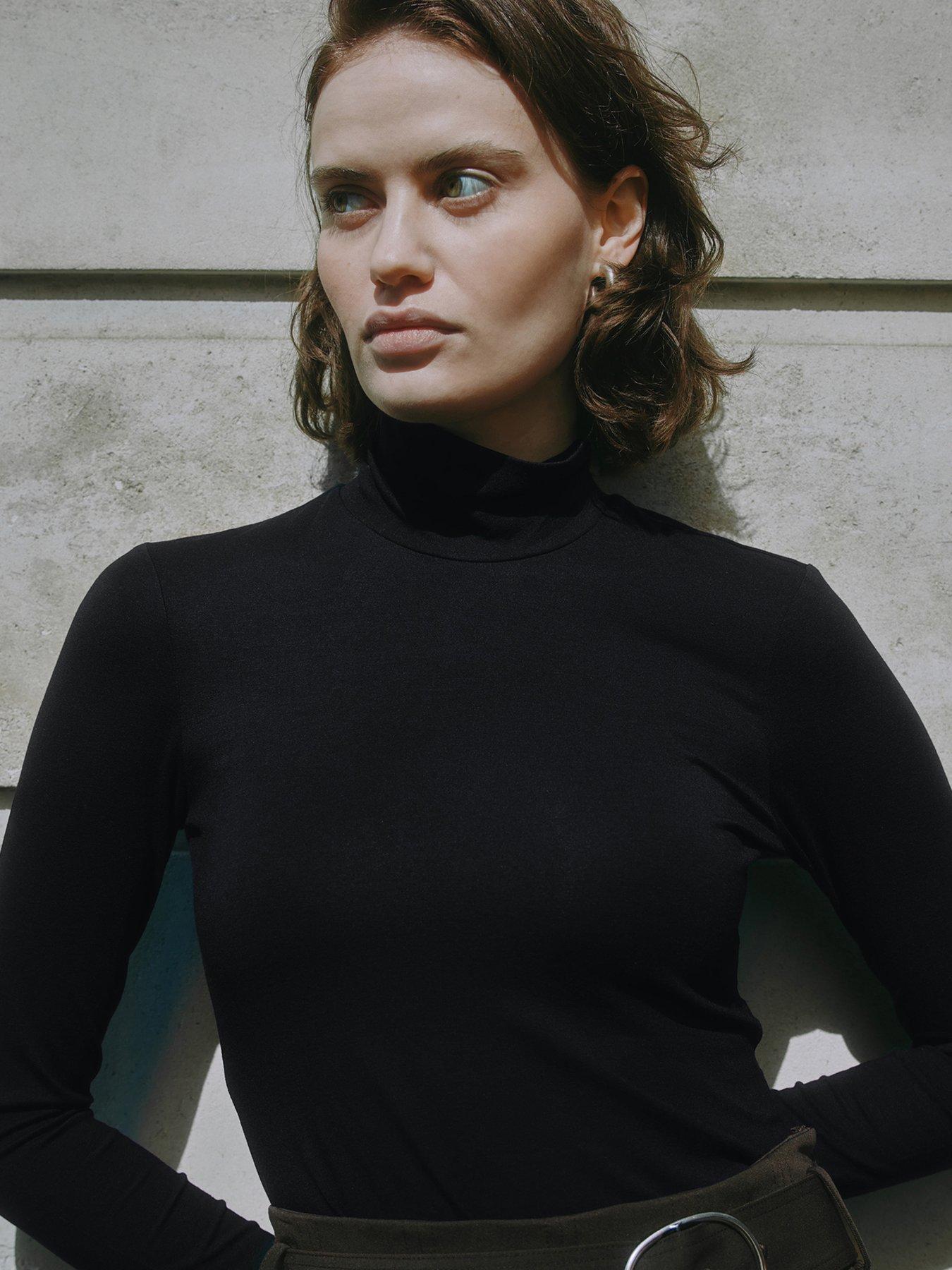 Image 3 of 4 of Albaray Turtle Neck Top - Black