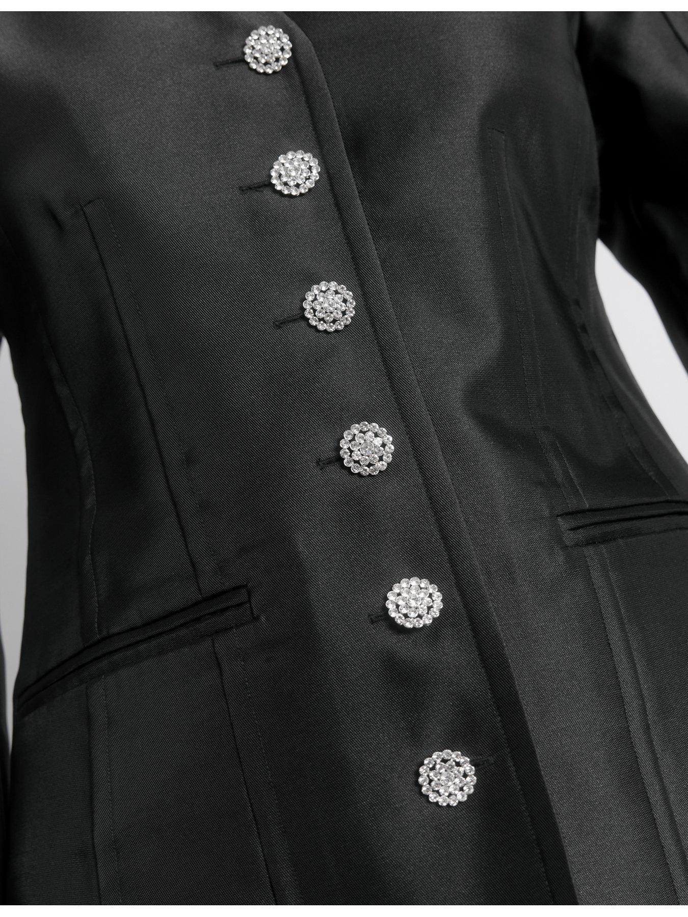 albaray-cocoon-sleeve-taffeta-dress-blackoutfit