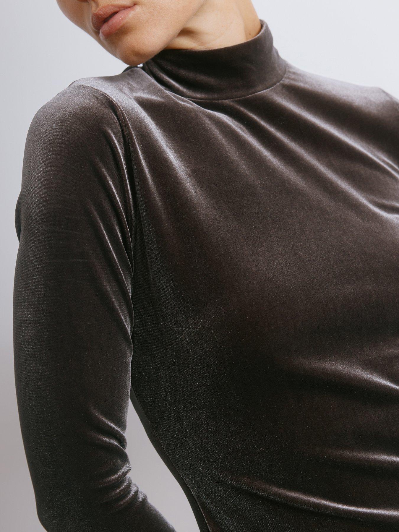 albaray-velvet-funnel-neck-maxi-dress-brownback