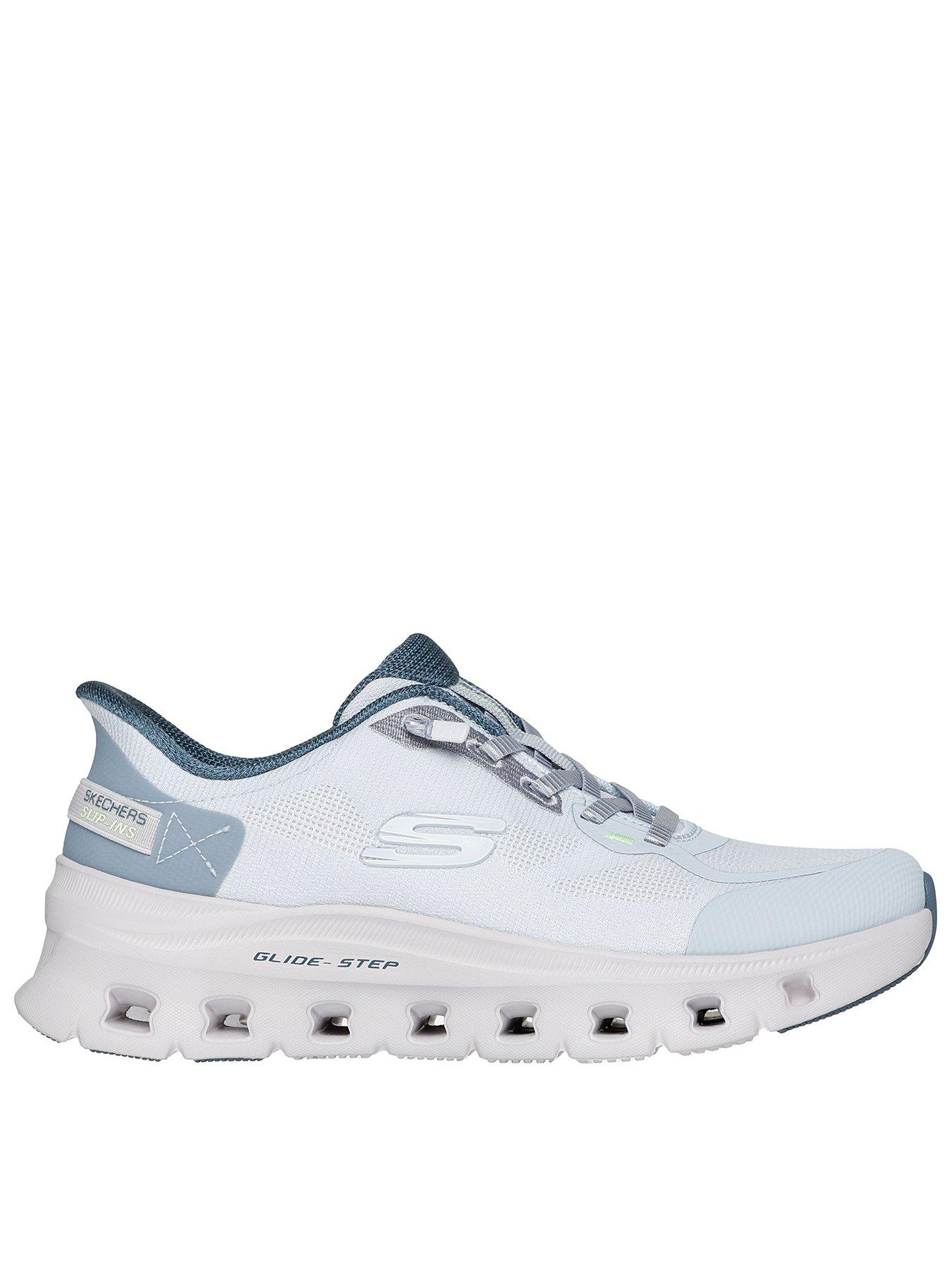 Image 1 of 5 of Skechers Glide-step Pro Pure Motion Bungee Lace Slip-ins Trainer - Blue Mesh