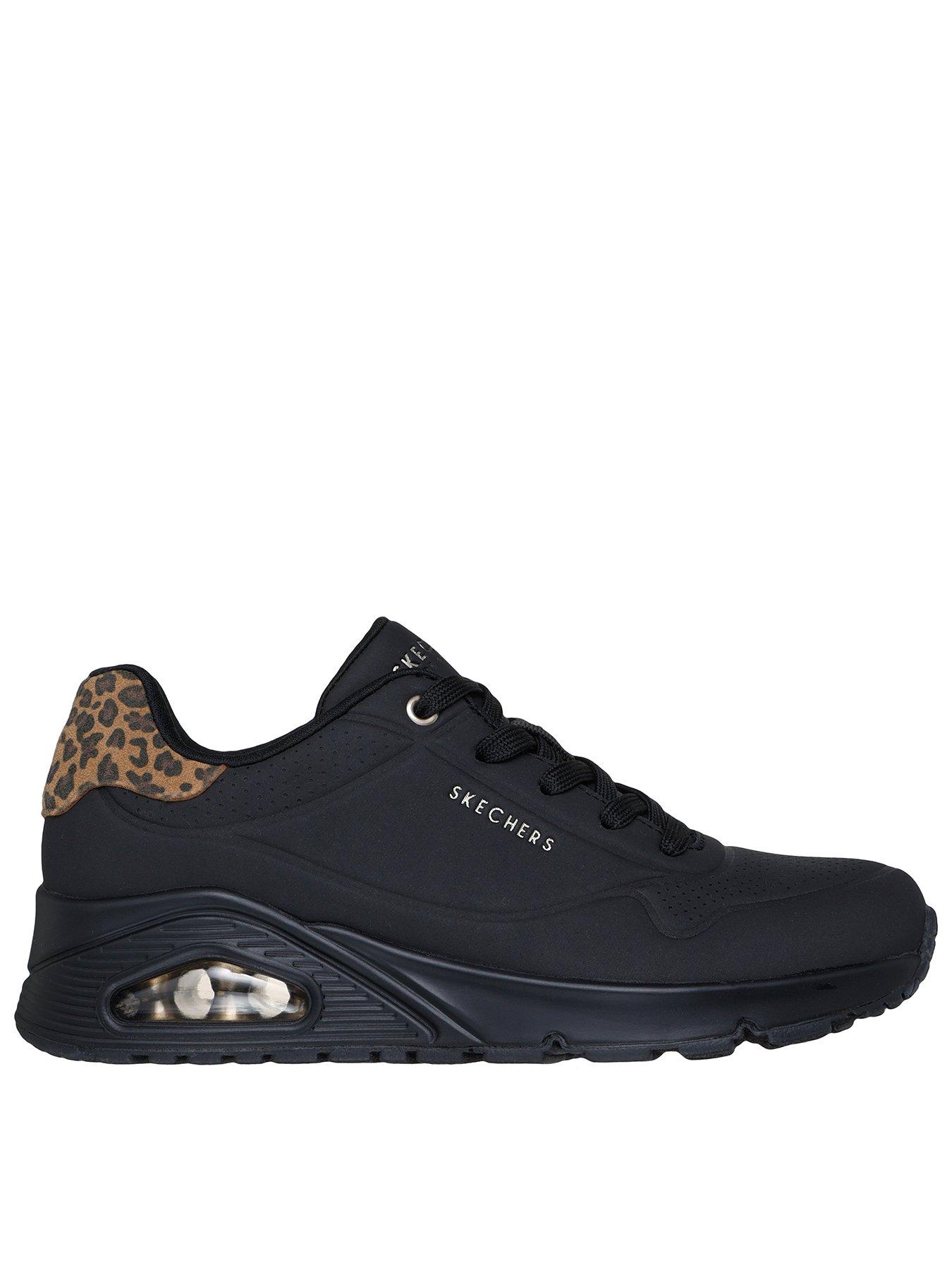 Skechers Uno Safari Time Printed Sole Slip-On Trainer - Natural