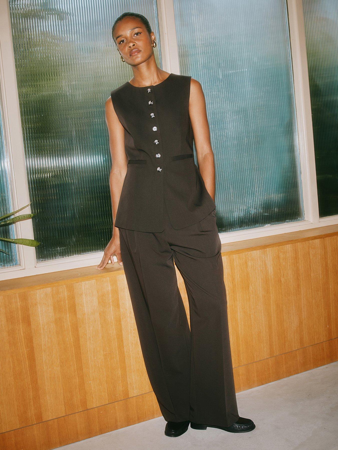 albaray-choc-tailored-waistcoat-brown