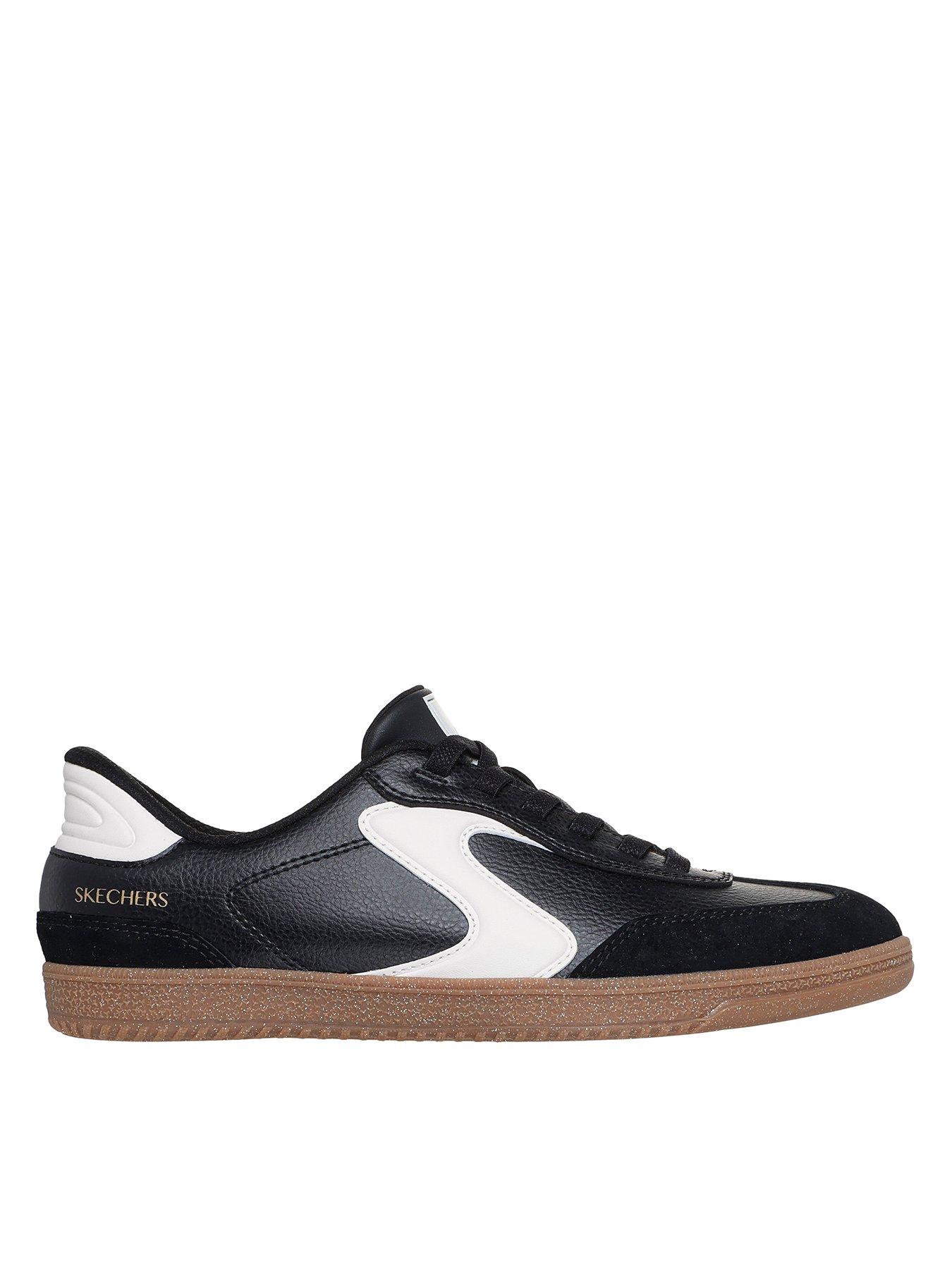 skechers-hotshot-perfect-choice-duraleather-bungee-lace-slip-ins-trainer-black-duraleather