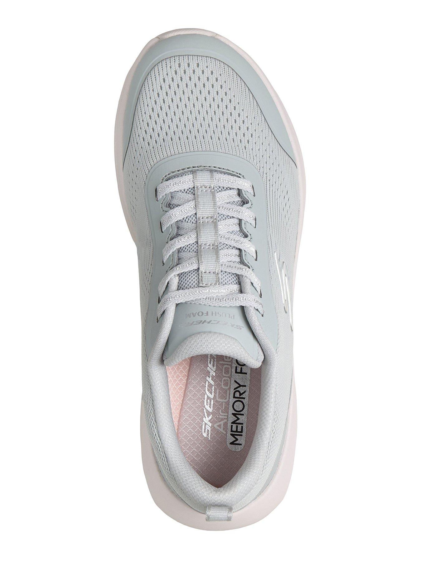 skechers-plush-foam-lace-up-trainer-light-grey-meshoutfit
