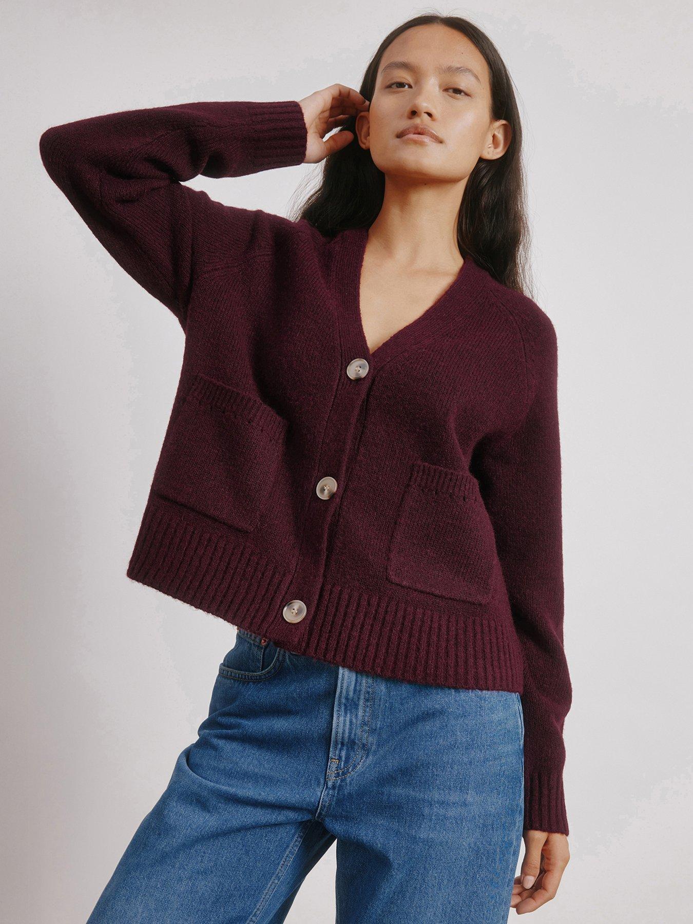 albaray-cosy-relaxed-cardigan-redfront