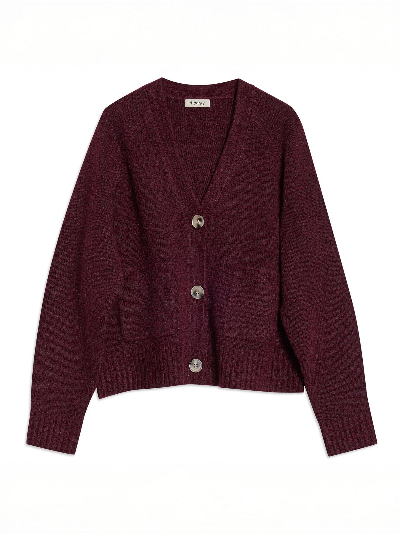 albaray-cosy-relaxed-cardigan-reddetail