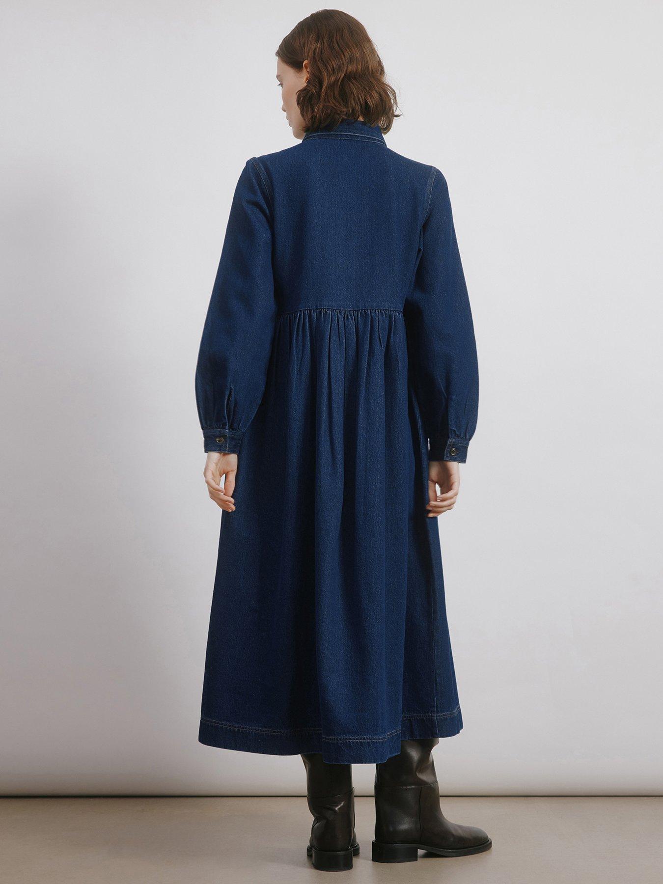 albaray-denim-placket-midi-dressstillFront