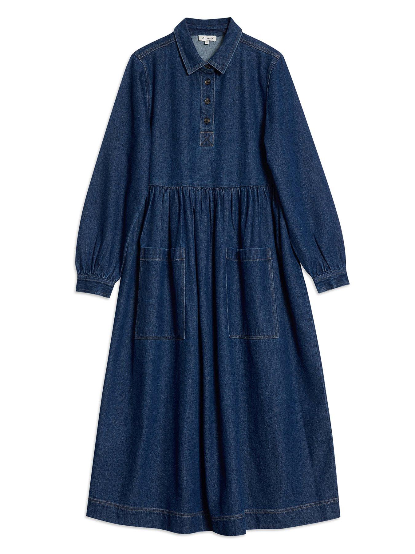 albaray-denim-placket-midi-dressdetail