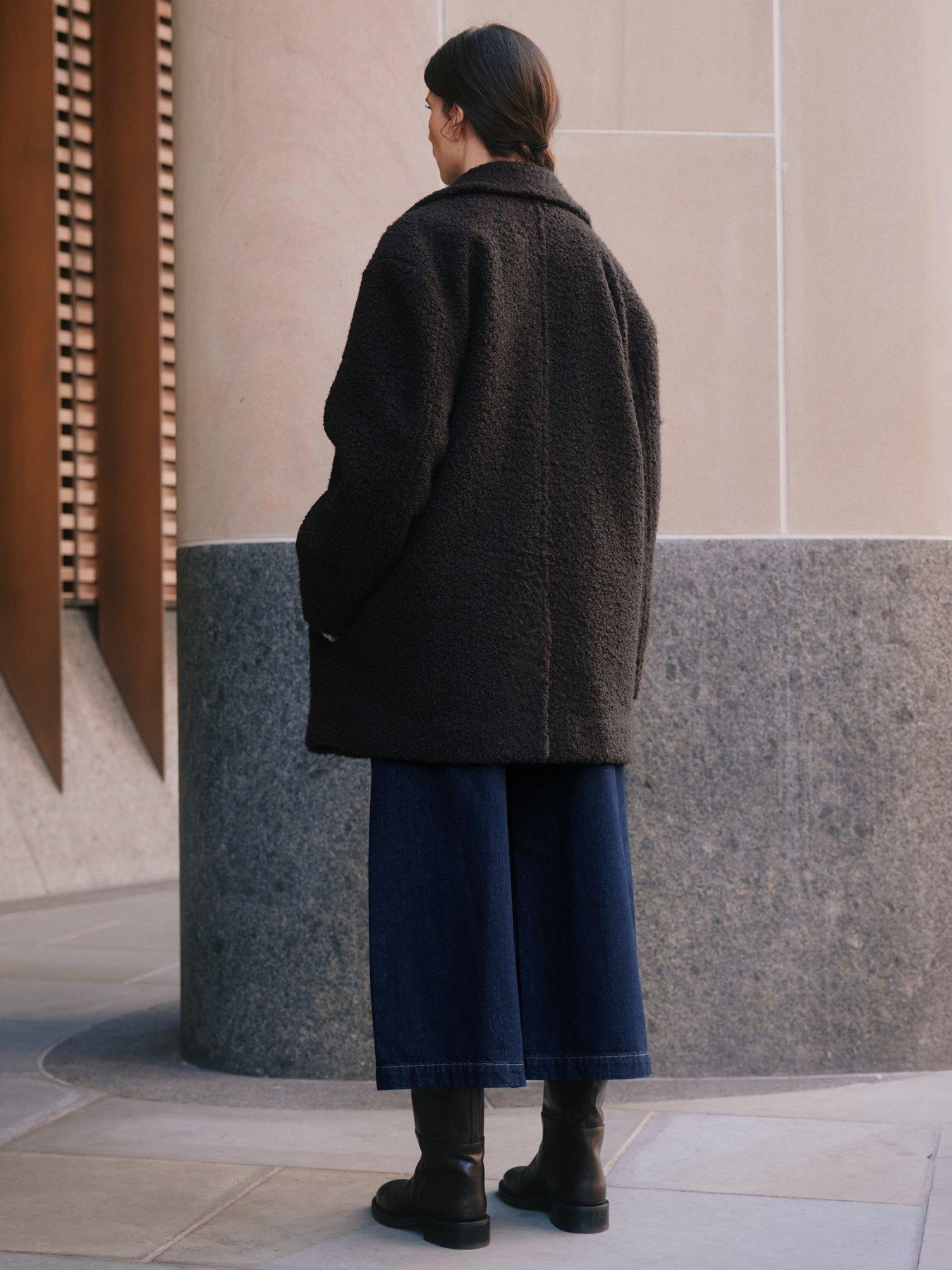 Image 2 of 4 of Albaray Curly Db Coat - Brown