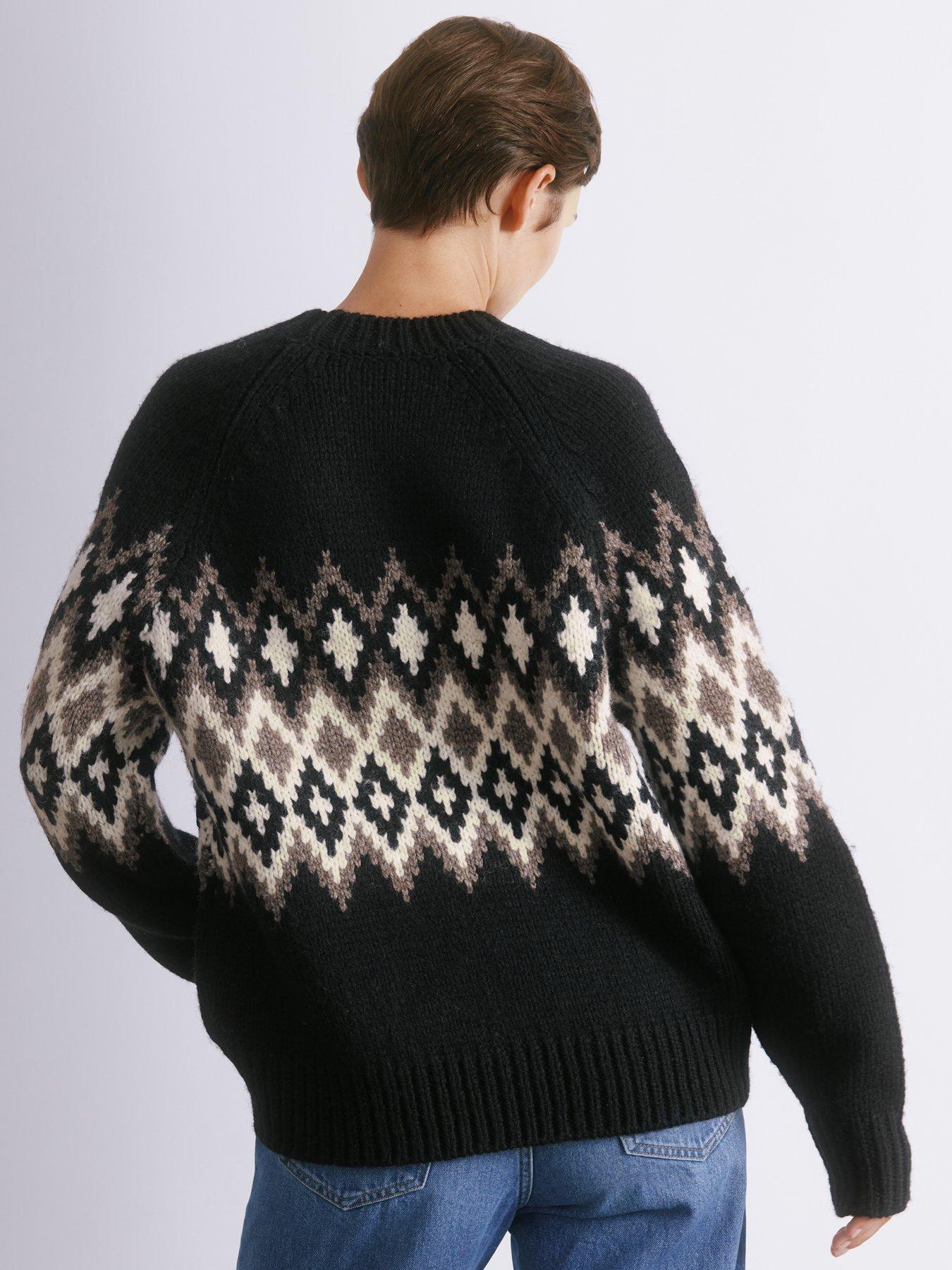 albaray-chunky-fairisle-jumper-blackstillFront