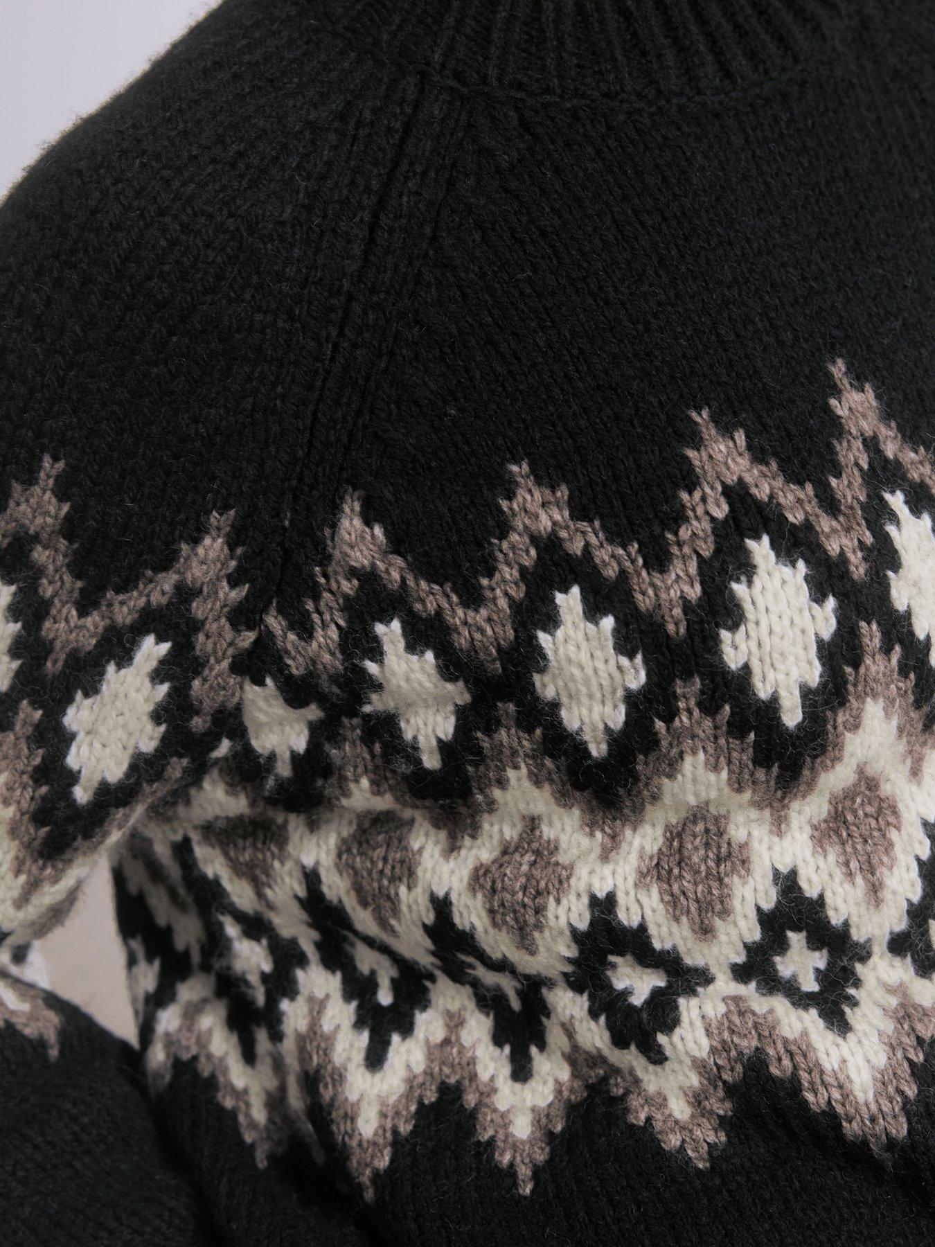 albaray-chunky-fairisle-jumper-blackoutfit