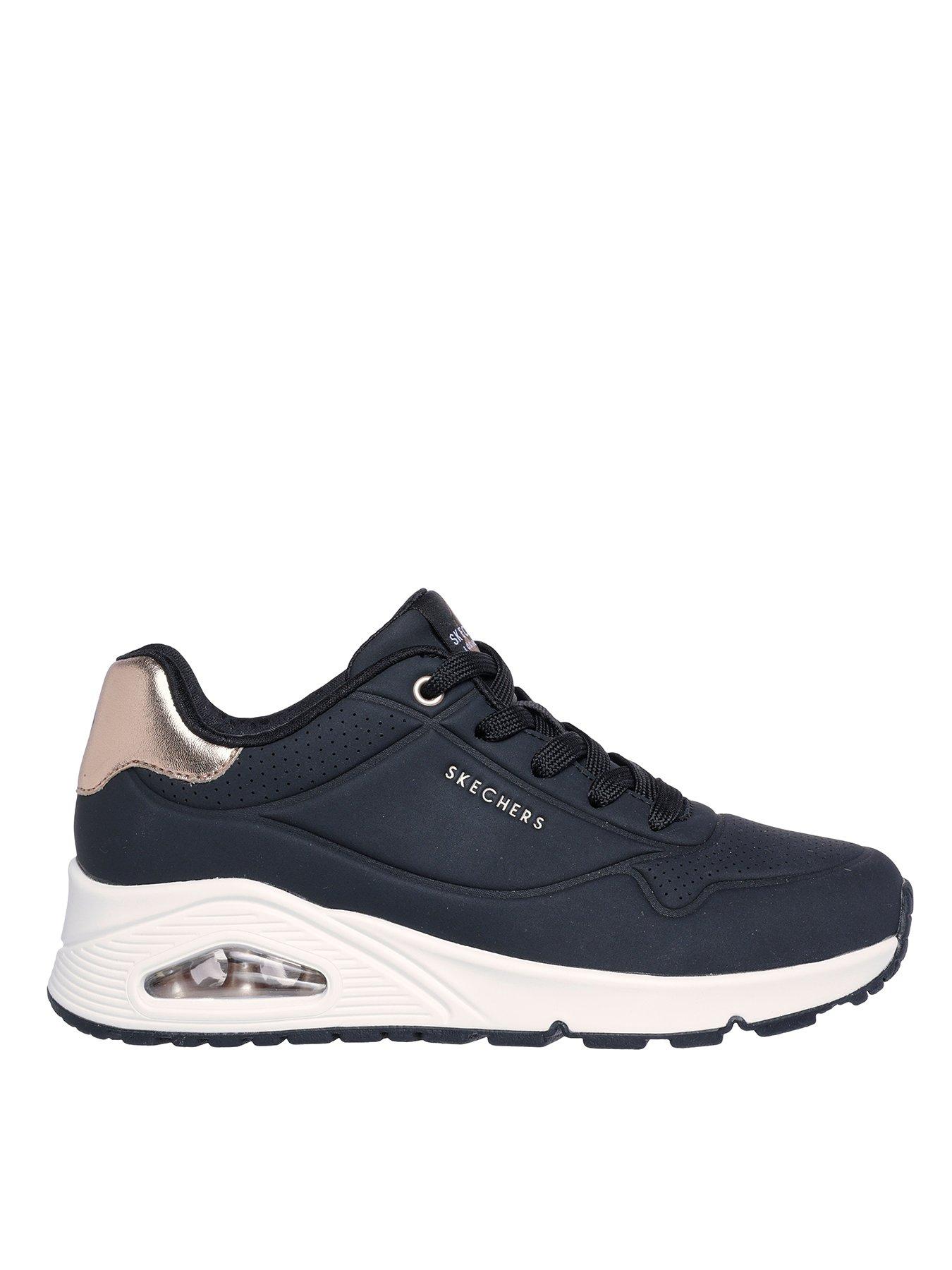 skechers-uno-golden-air-metallic-heel-lace-up-trainer-black-durabuck