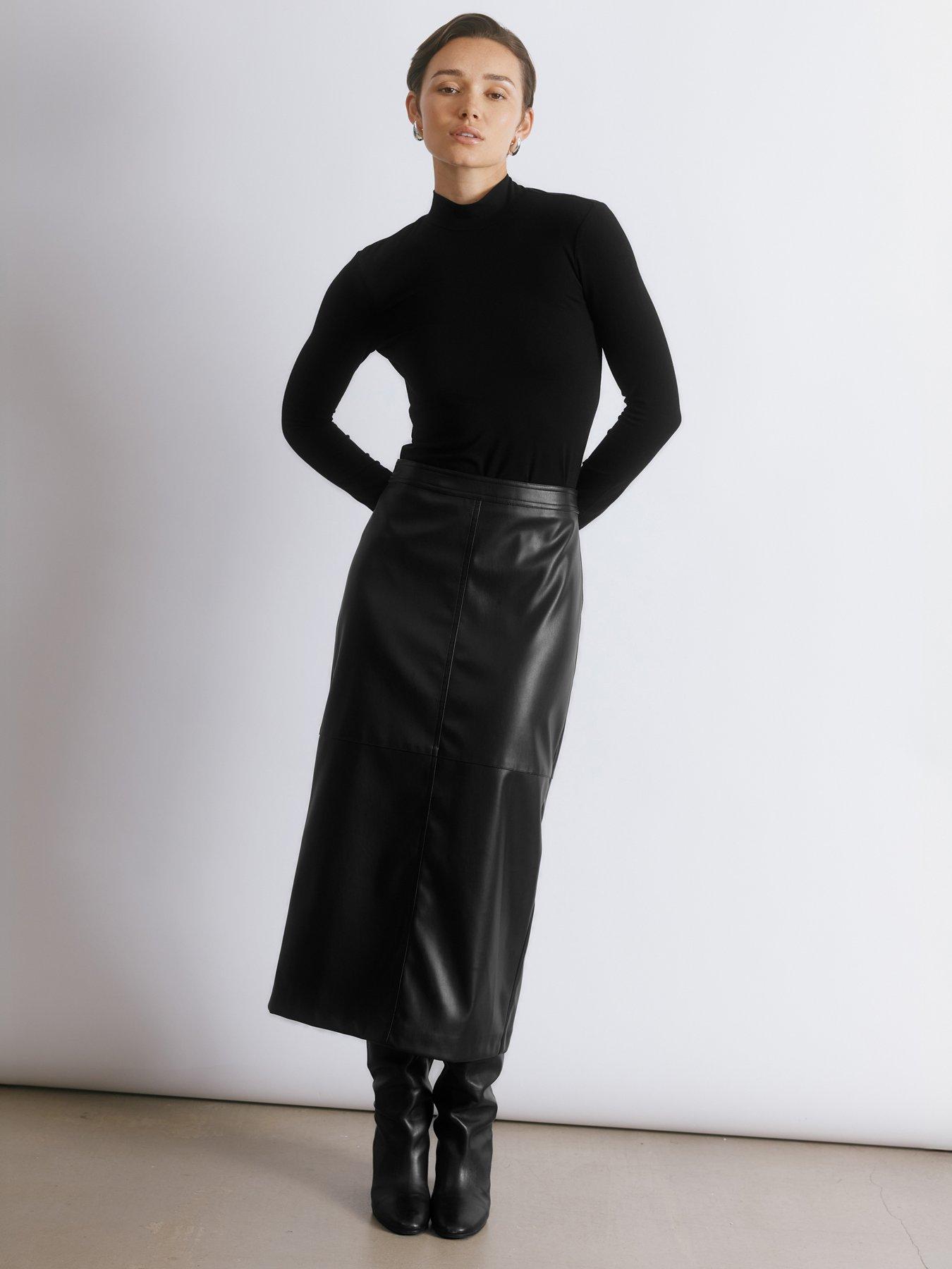 albaray-faux-leather-pencil-skirt