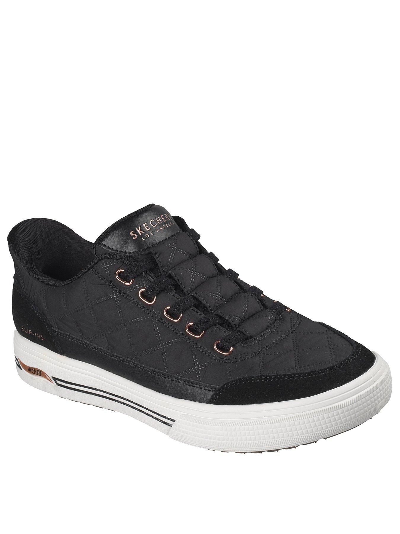 Image 2 of 5 of Skechers Arch Fit Arcade Cuddle Steps Slip-ins Trainer - Black Nylon