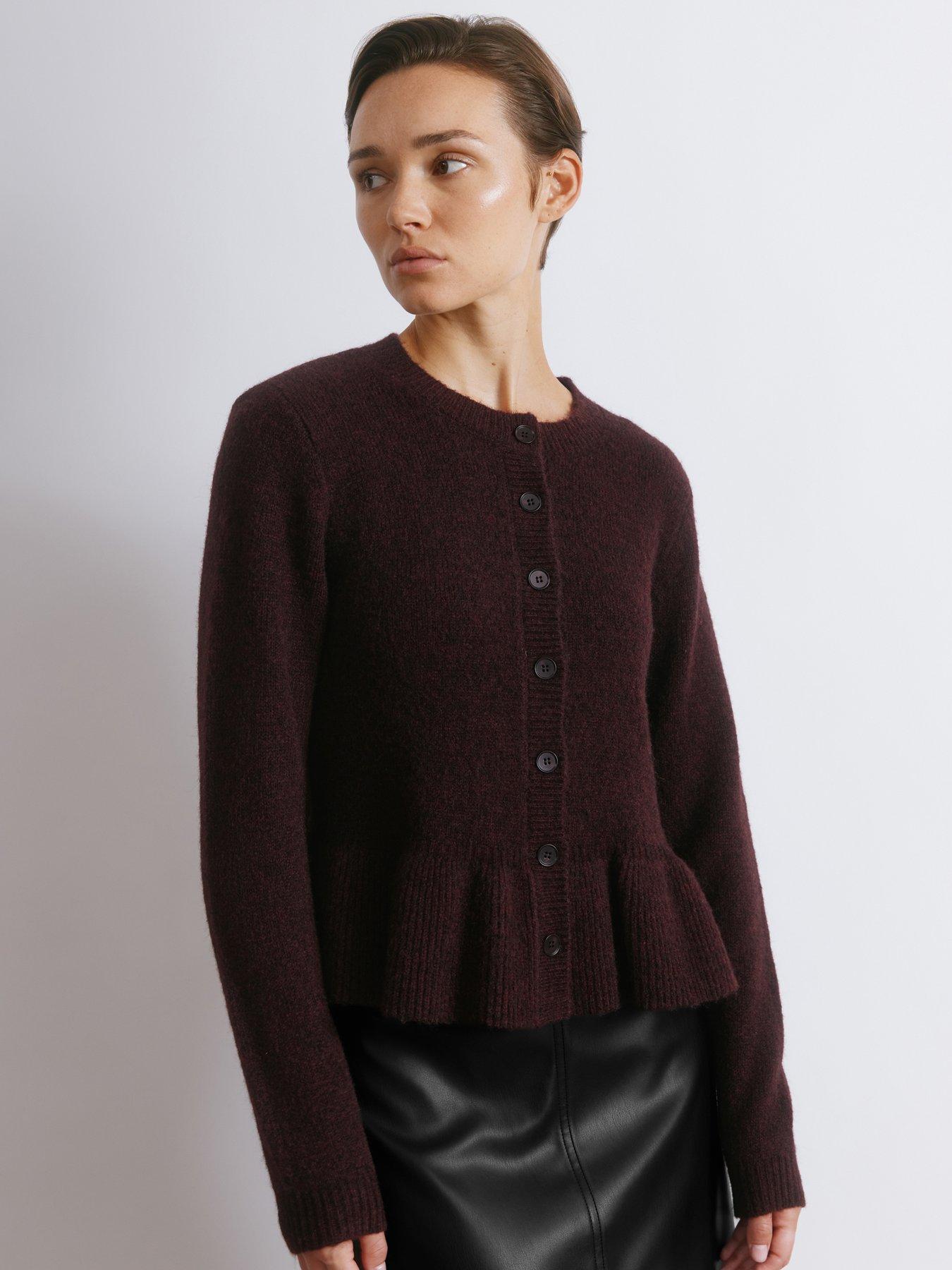 albaray-peplum-cardigan-redfront