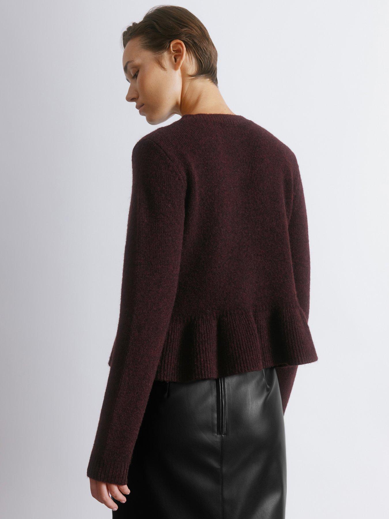 albaray-peplum-cardigan-redstillFront