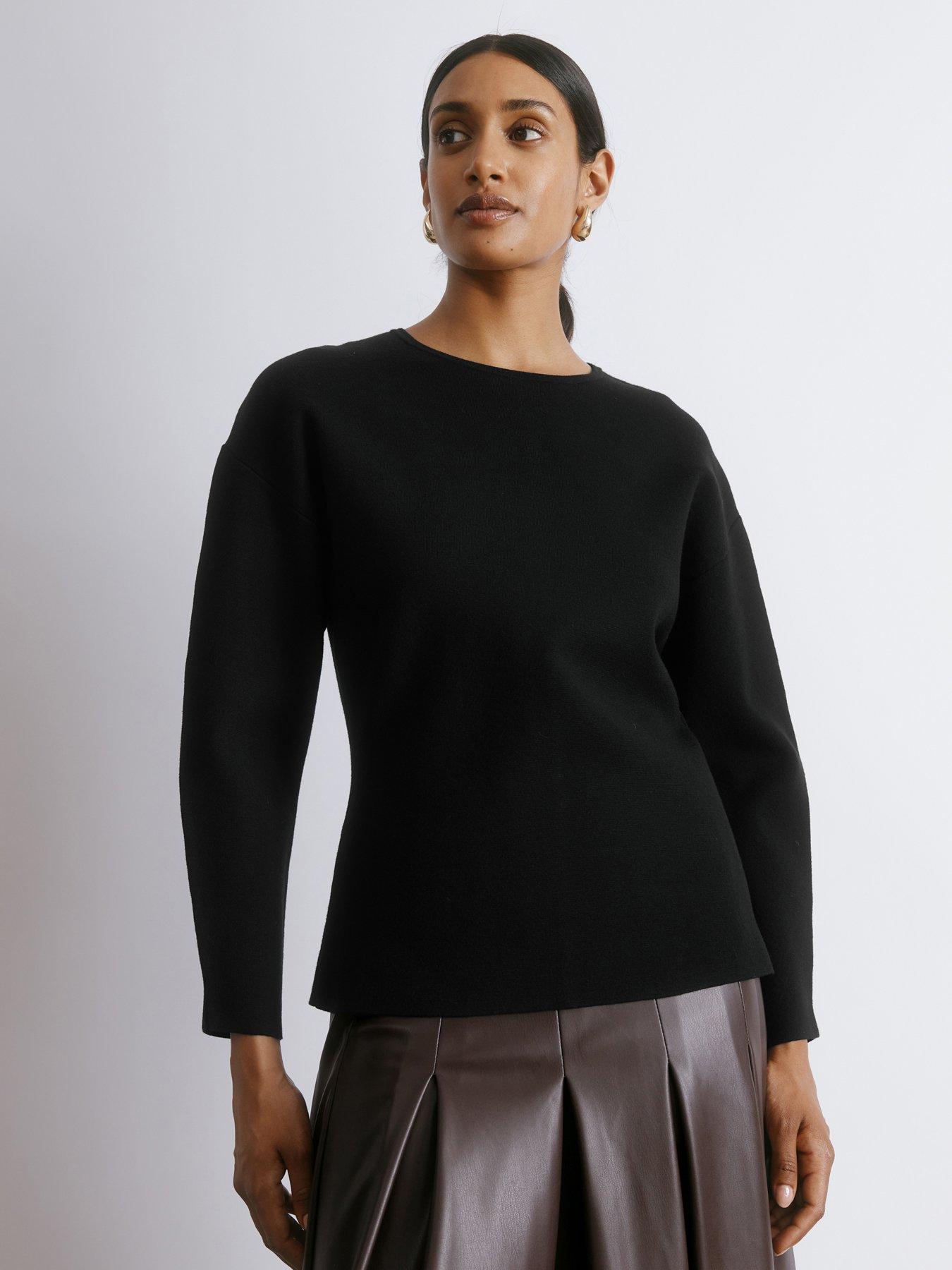 albaray-cocoon-jumper-blackfront