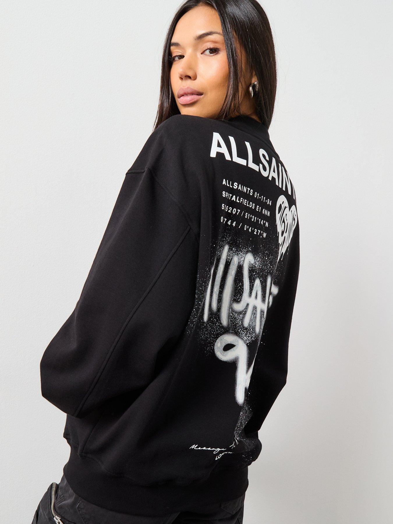 Image 2 of 6 of AllSaints Poster Belle Bomber - Black