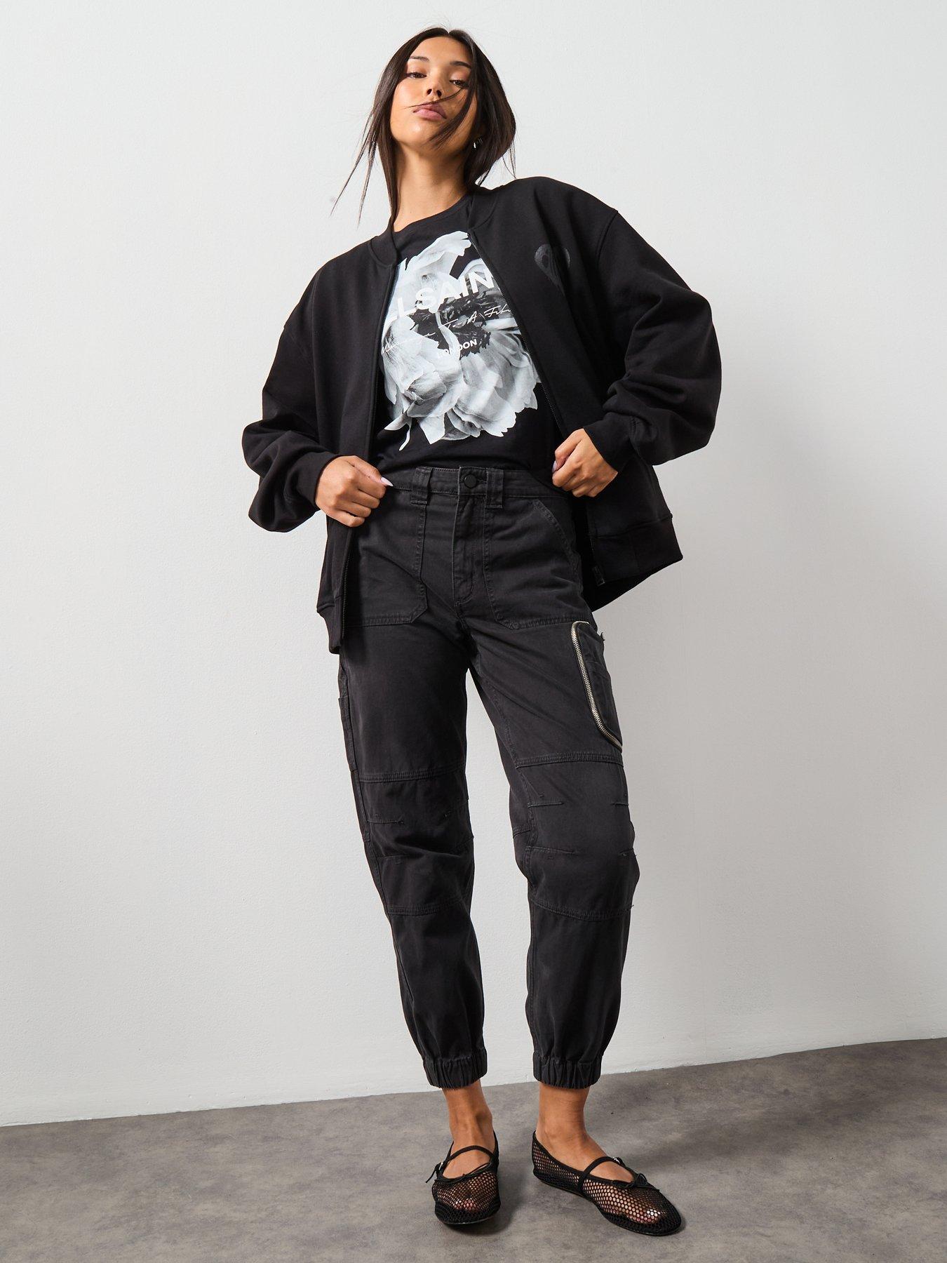 Image 3 of 6 of AllSaints Poster Belle Bomber - Black