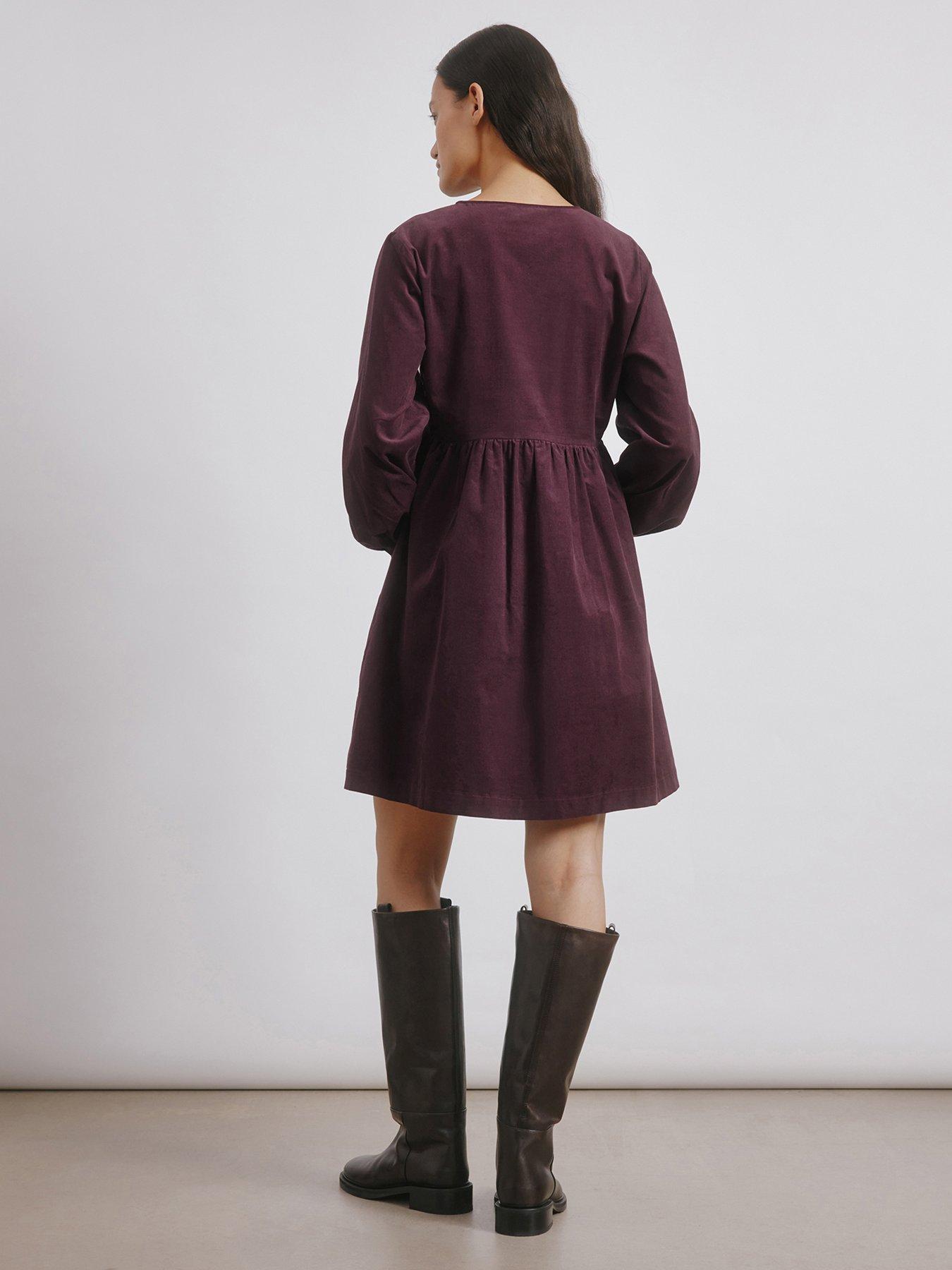albaray-short-cord-pocket-dress-redstillFront