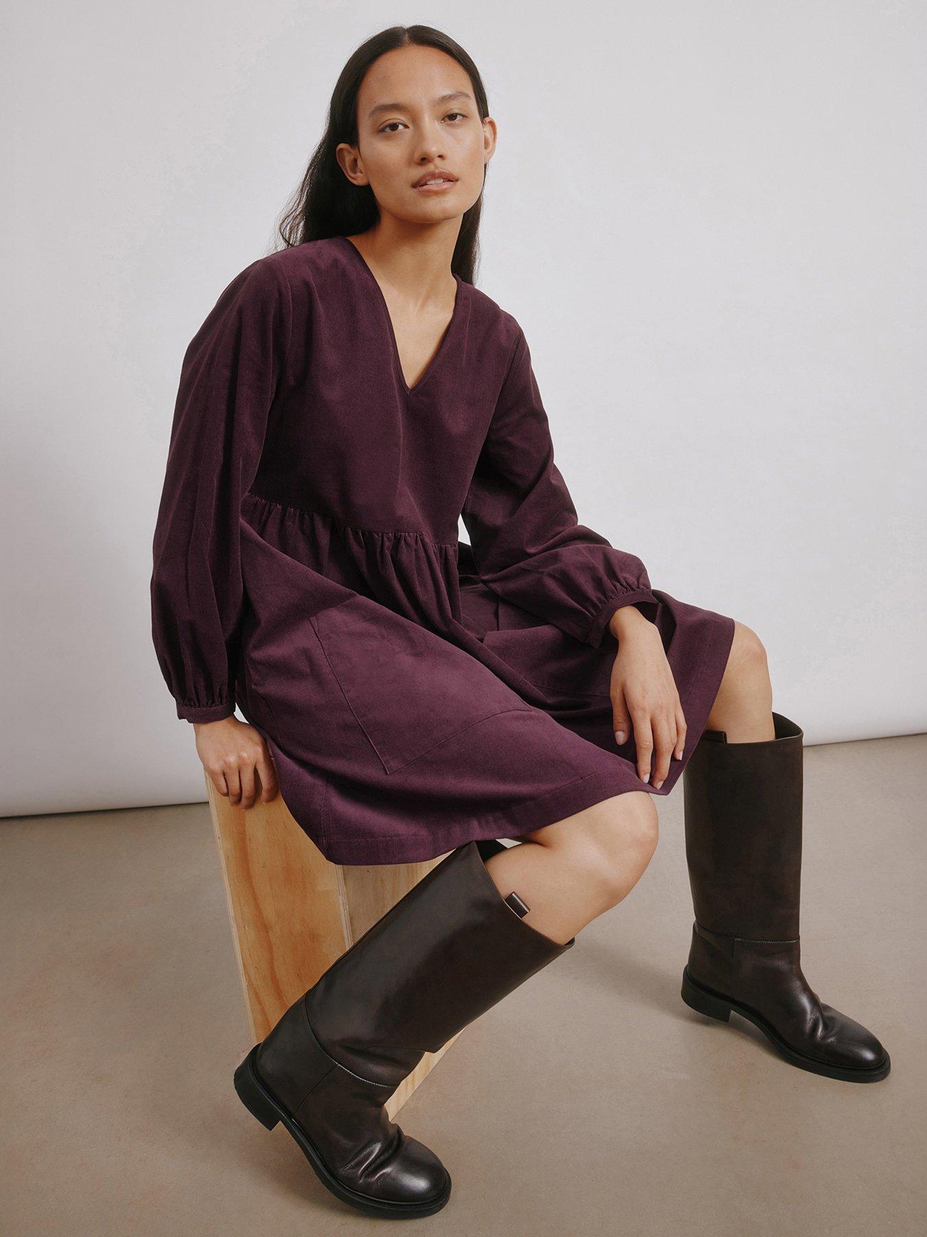 albaray-short-cord-pocket-dress-redback