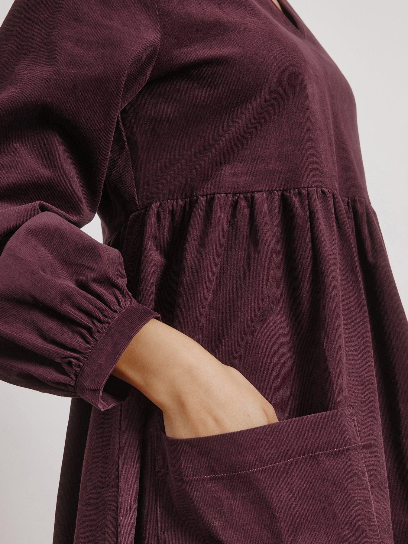 albaray-short-cord-pocket-dress-reddetail