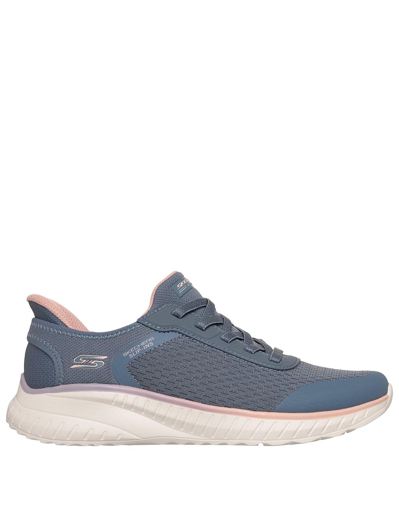 Image 1 of 5 of Skechers Bobs Squad Chaos Mesh Bungee Lace Dlip-Ins Trainer - Slate