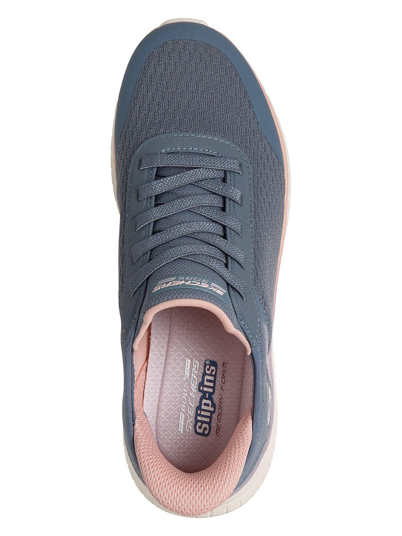 Image 3 of 5 of Skechers Bobs Squad Chaos Mesh Bungee Lace Dlip-Ins Trainer - Slate