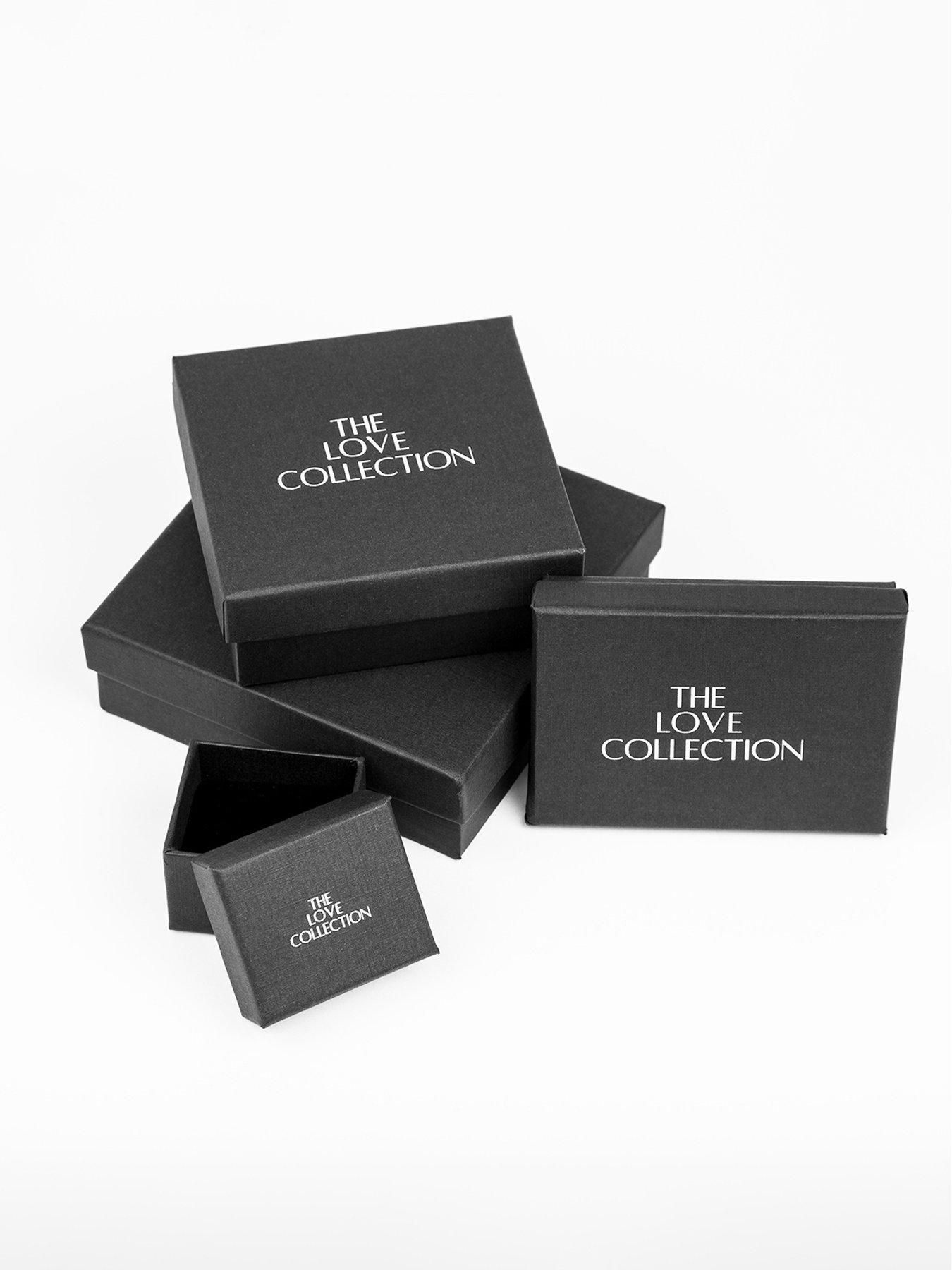 Image 5 of 5 of The Love Collection Sterling Silver CZ Half Flower Studs