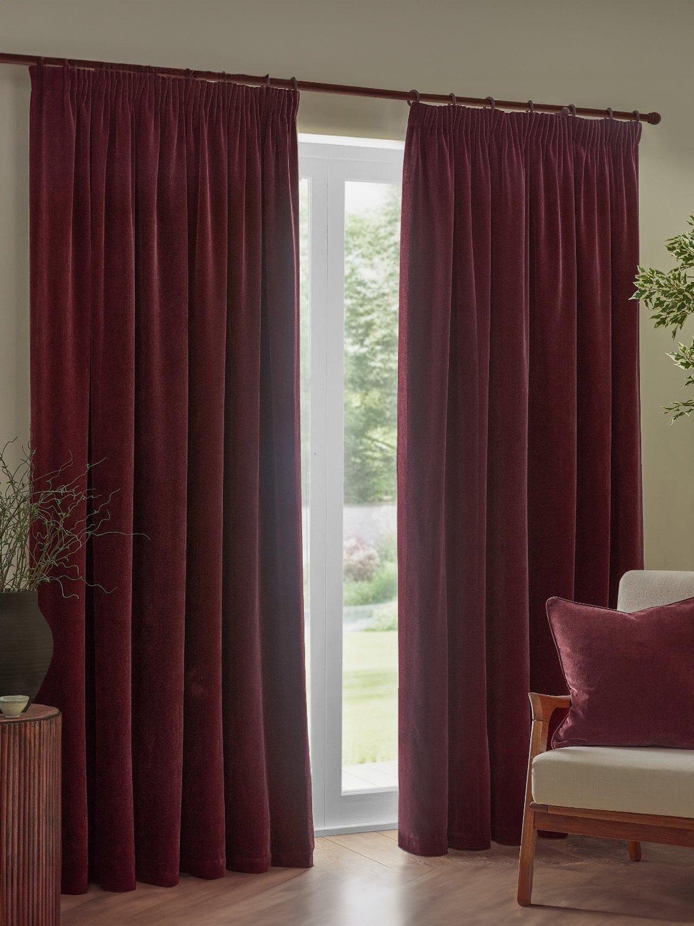 Yard Heavy Chenille Pencil Pleat Curtains