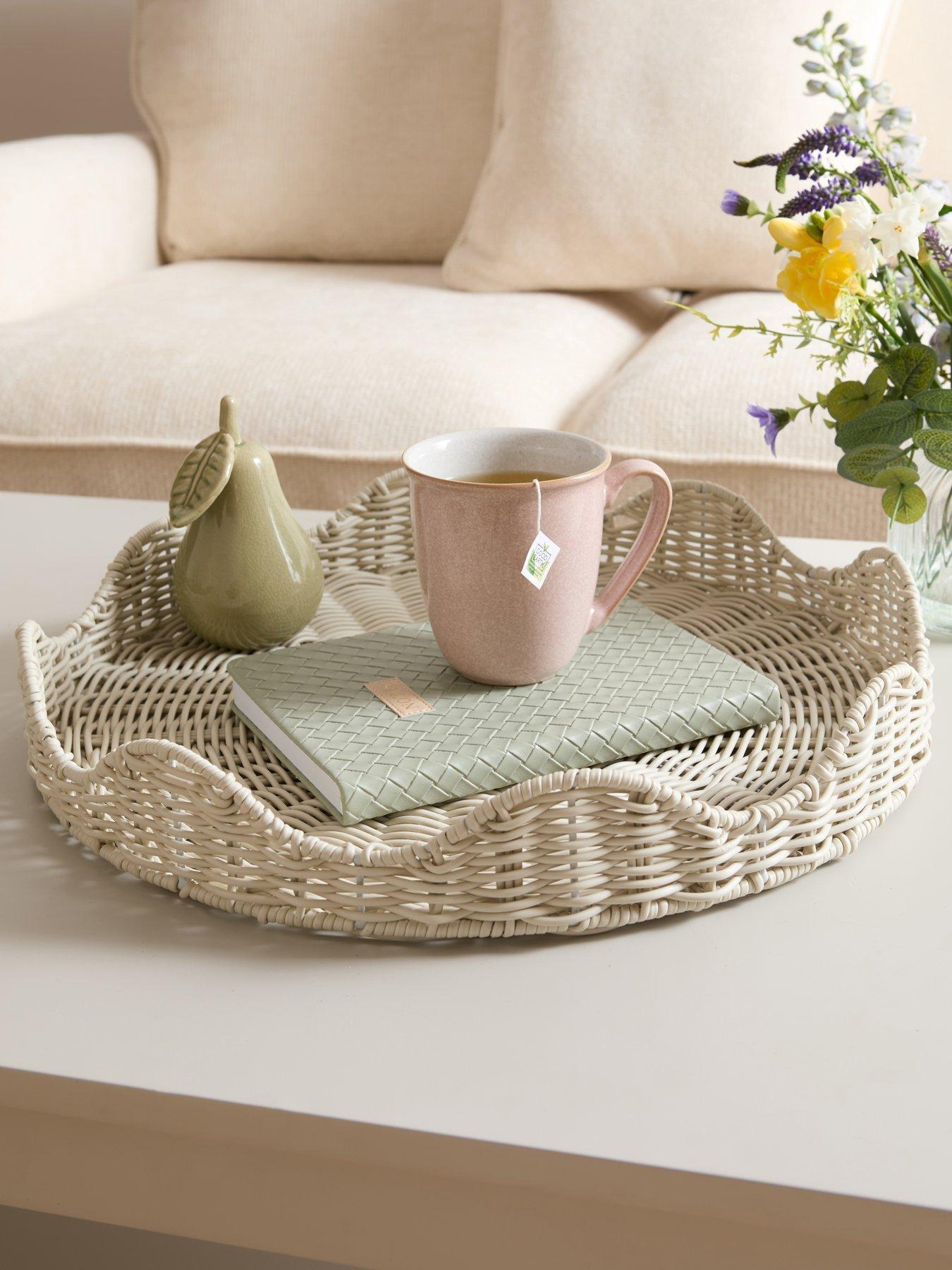 Image 1 of 5 of The Very Collection White Round Wavy Tray