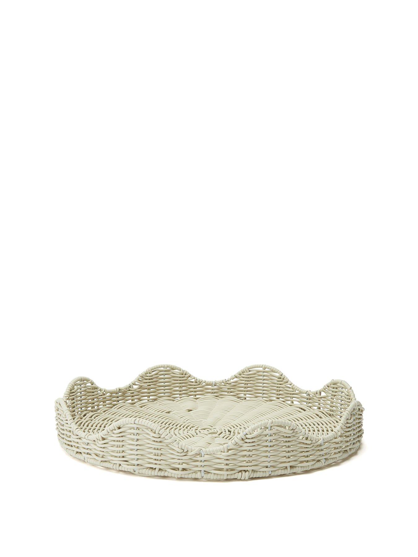 Image 2 of 5 of The Very Collection White Round Wavy Tray