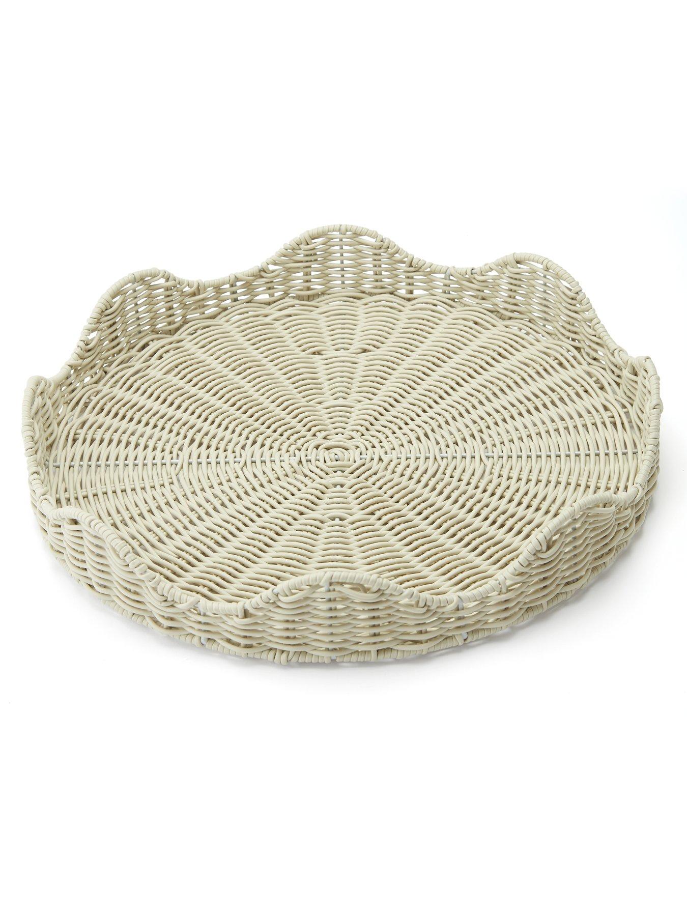 Image 3 of 5 of The Very Collection White Round Wavy Tray