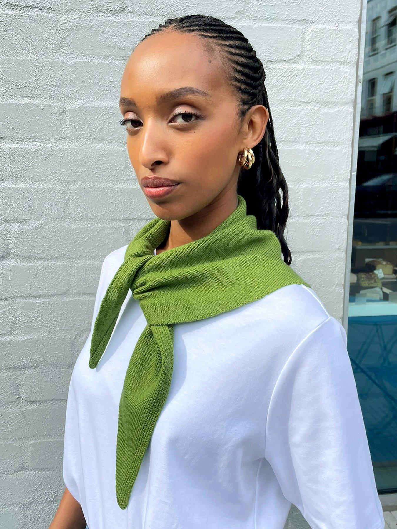 Image 1 of 3 of Albaray Square Scarf Green