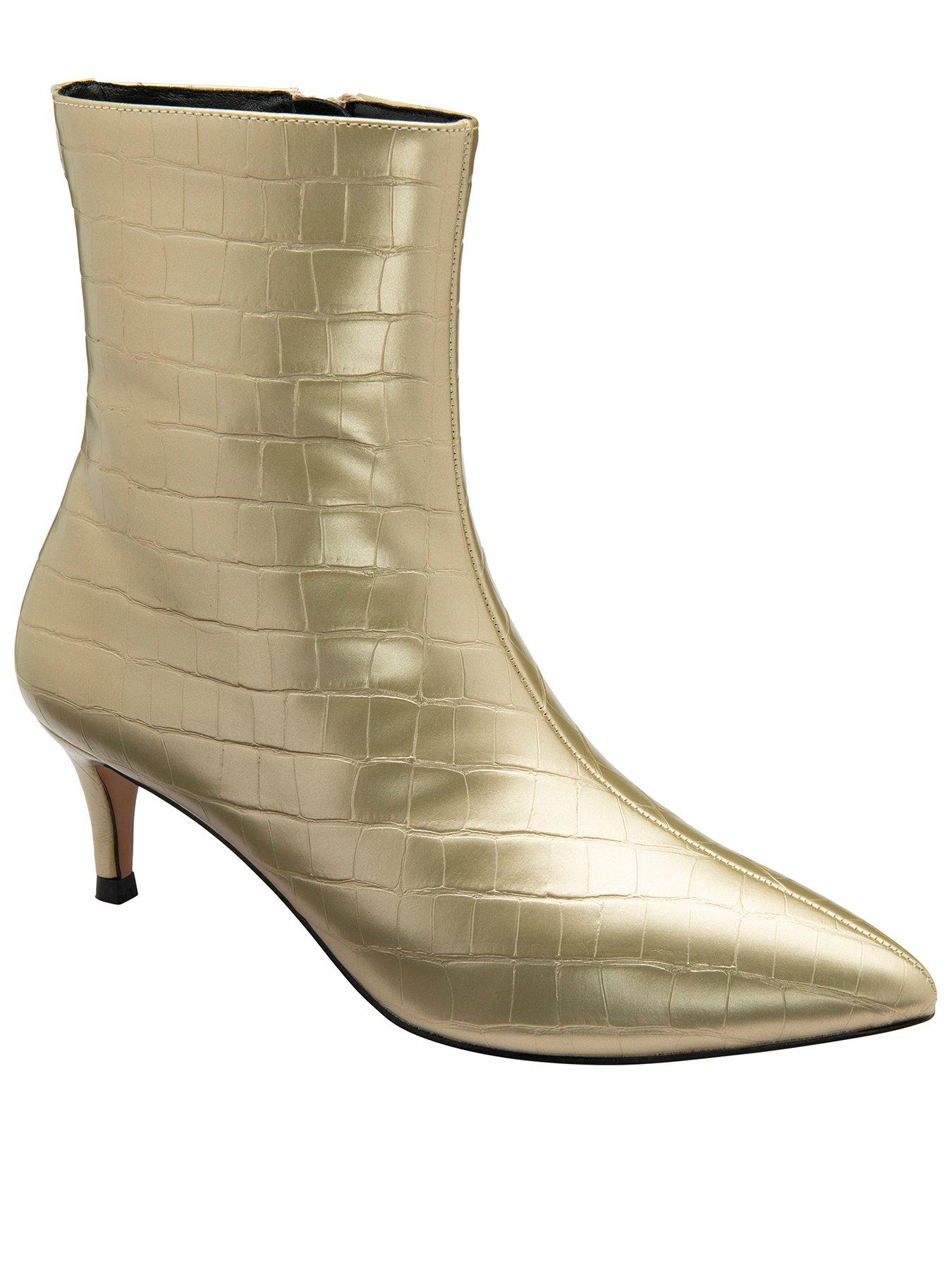 Ravel Currans Ankle Boots - Gold Croc