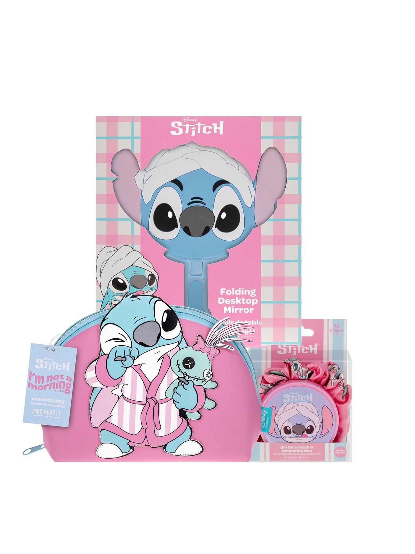 disney-stitch-pamper-set--mirror-scrunchie-cosmetic-bag