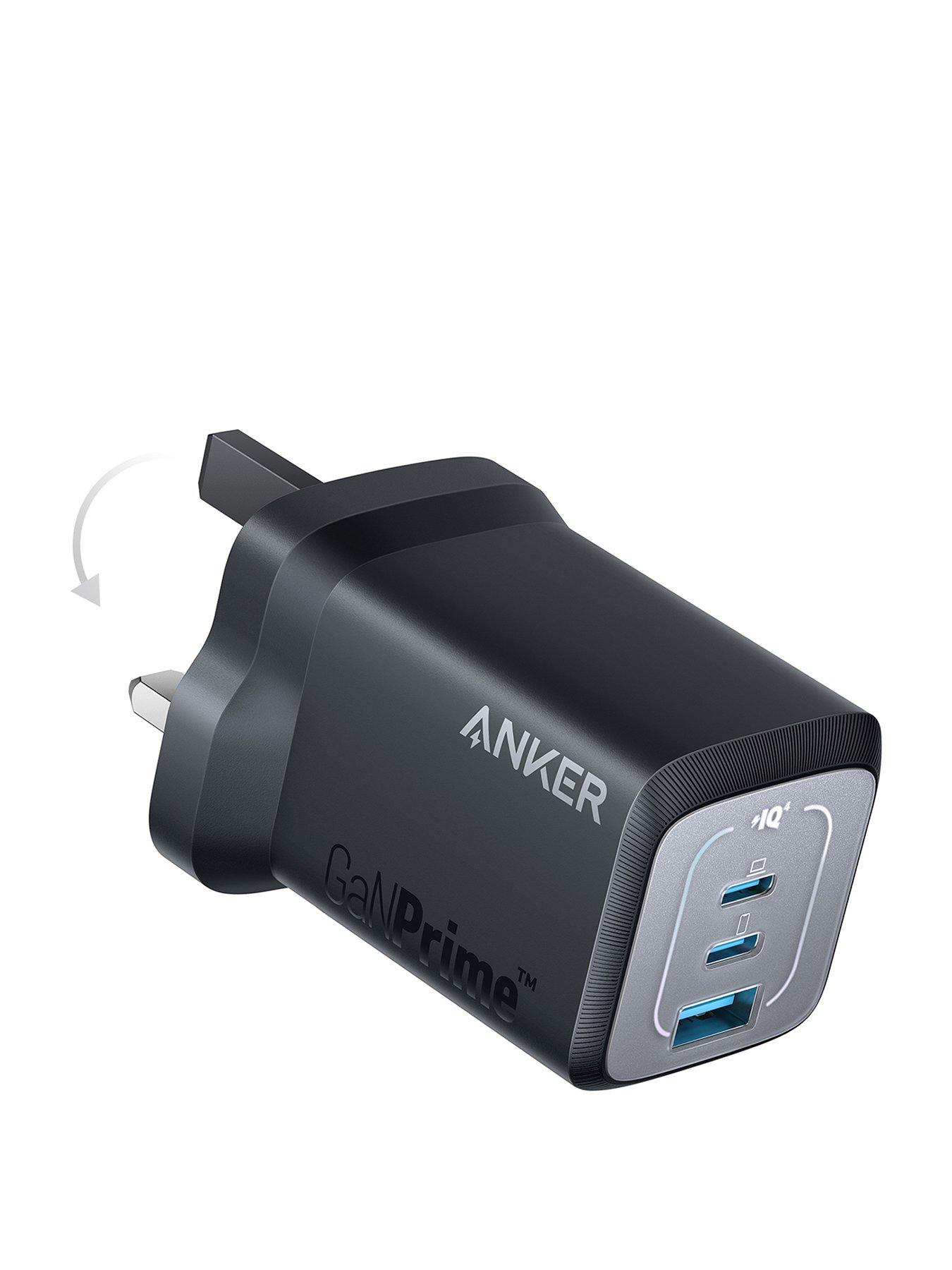 Anker Prime 67W GaN Wall Charger (3 Ports), Black