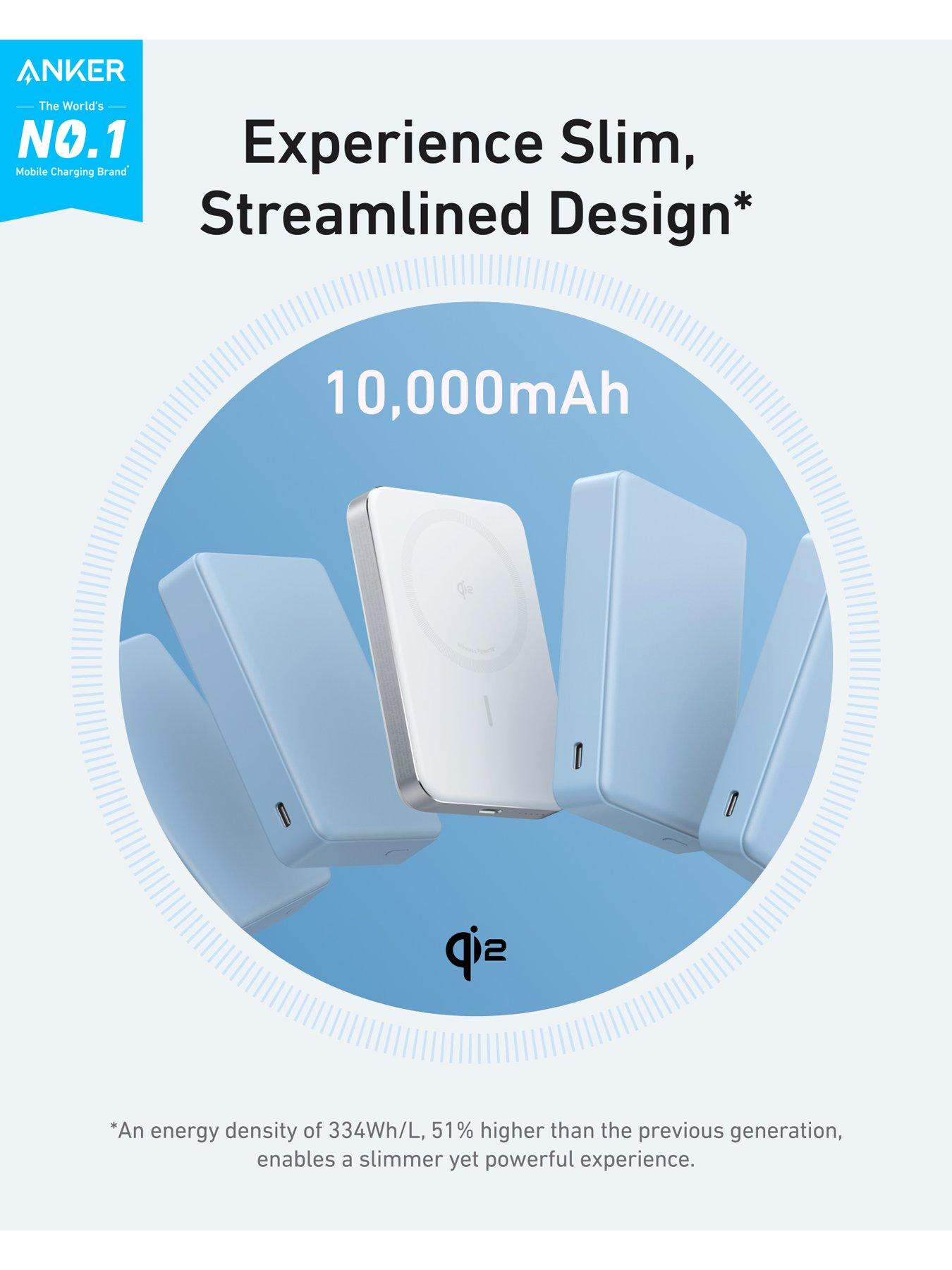 Image 2 of 7 of Anker MagGo Power Bank (10K, Magnetic Wireless), White